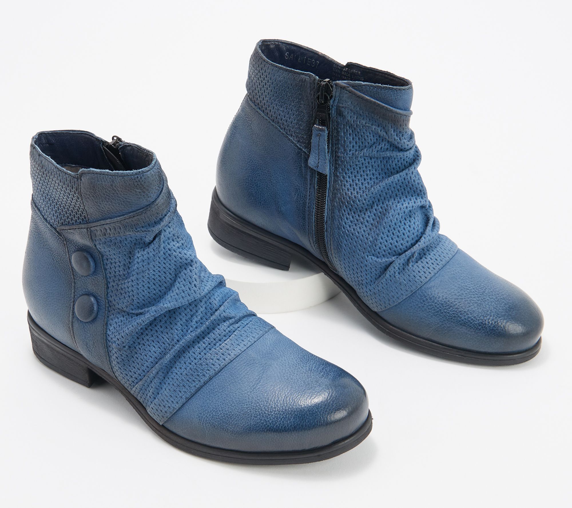 "As Is" Miz Mooz Leather Wide Width Ankle Boots- Sallie