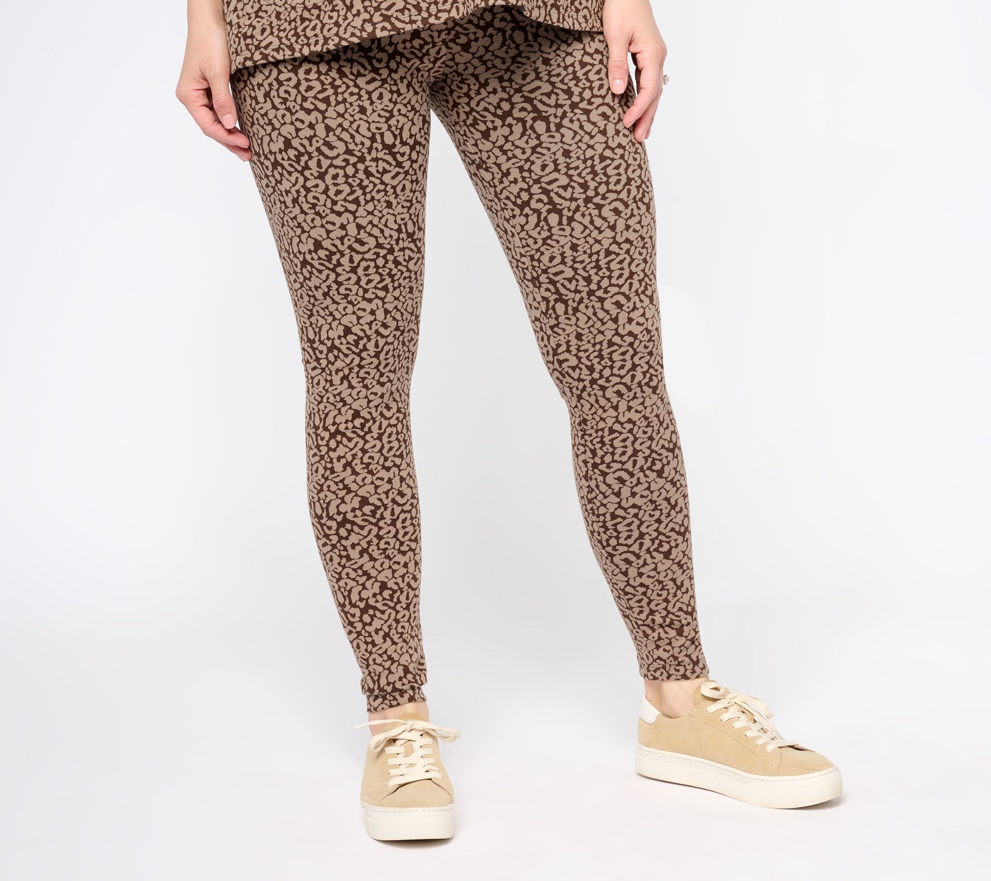 LOGO Lounge by Lori Goldstein Jacquard Regular Leggings