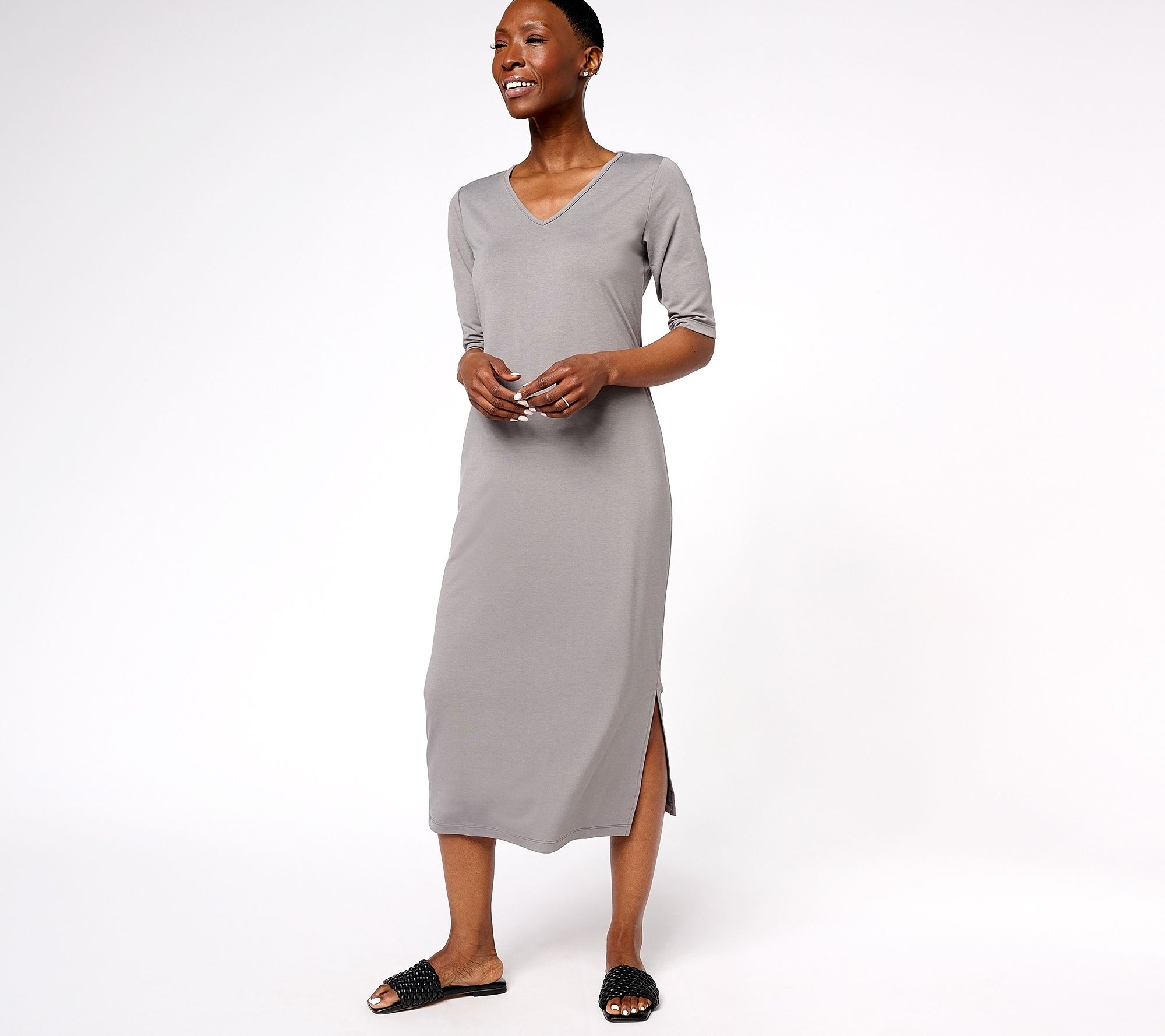 Attitudes by Renee Petite Parisian Jersey Midi Dress
