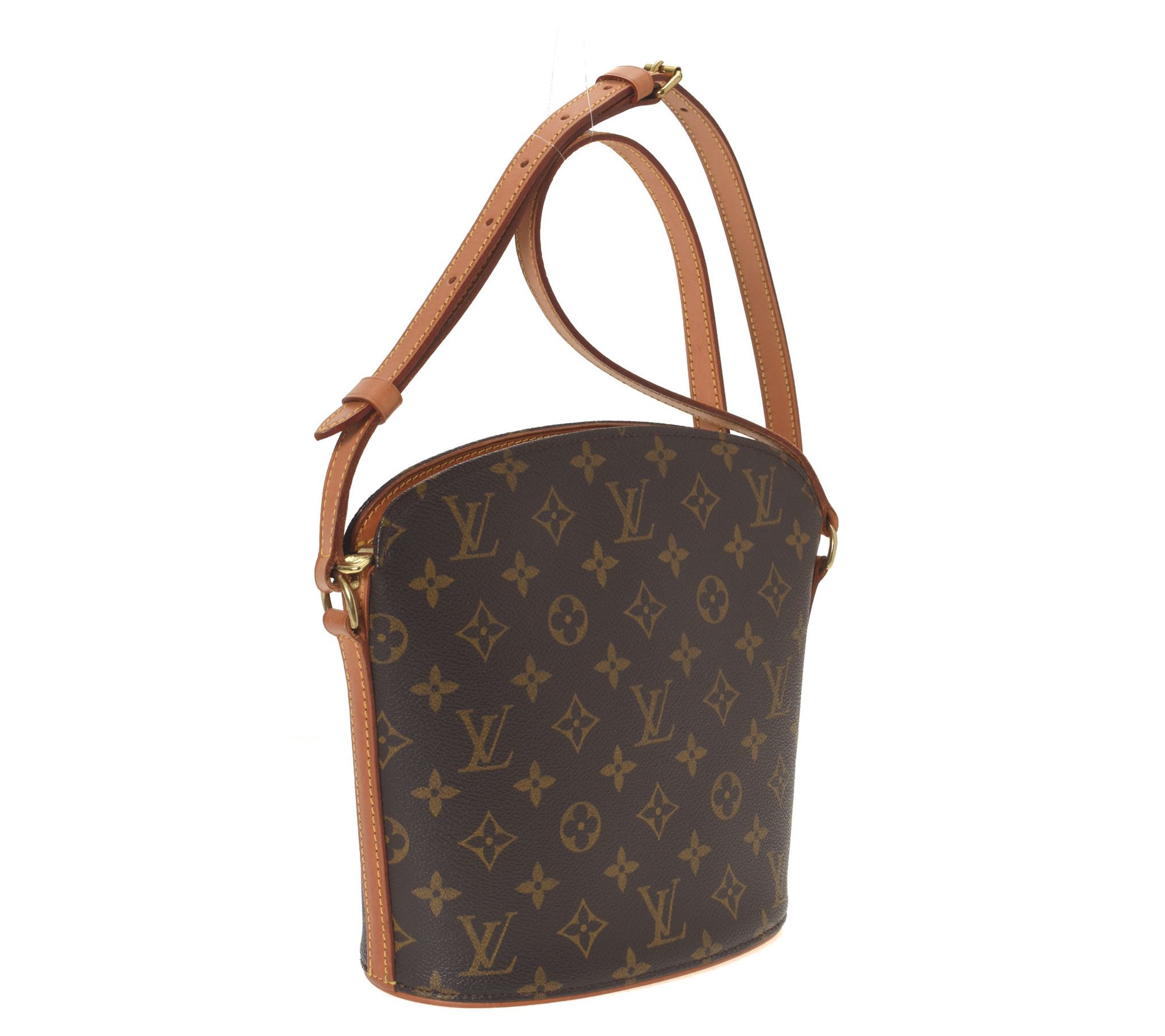 Louis Vuitton - Authenticated Drouot Handbag - Leather Brown for Women, Good Condition