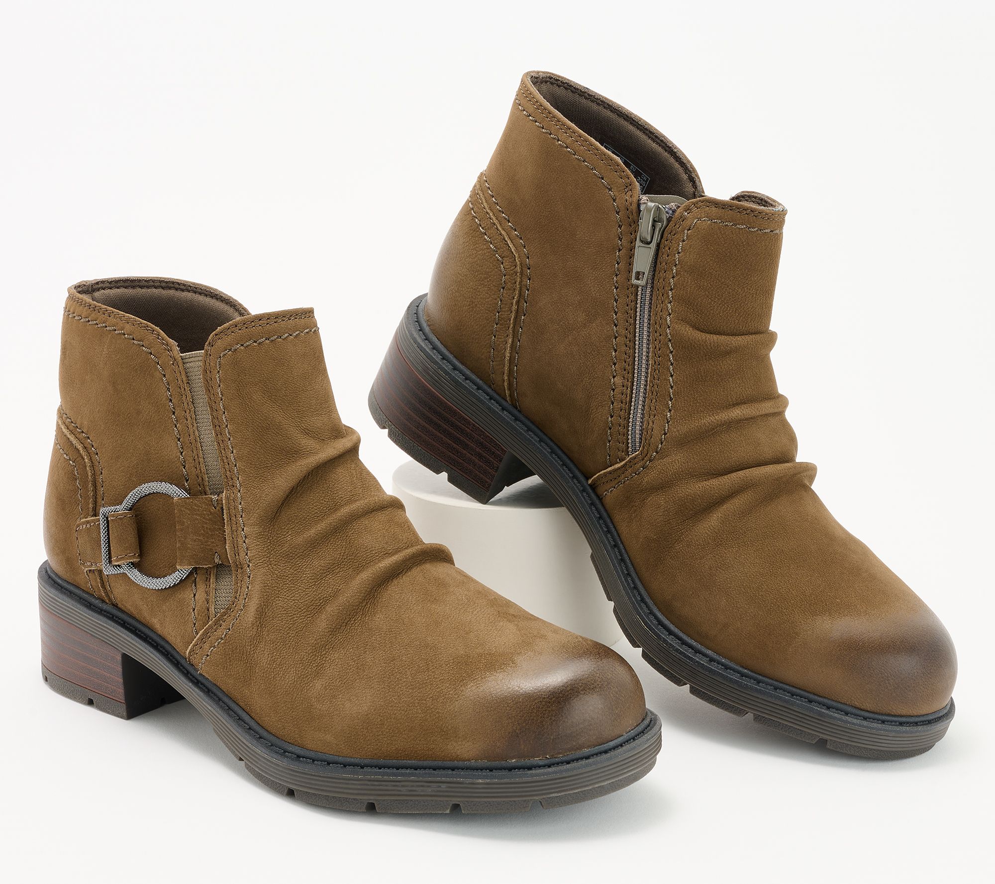 Clarks Collection Leather Ankle Boot - Hearth Fay - QVC.com
