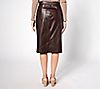 Denim & Co. Signature Petite Faux Leather Skirt, 1 of 4