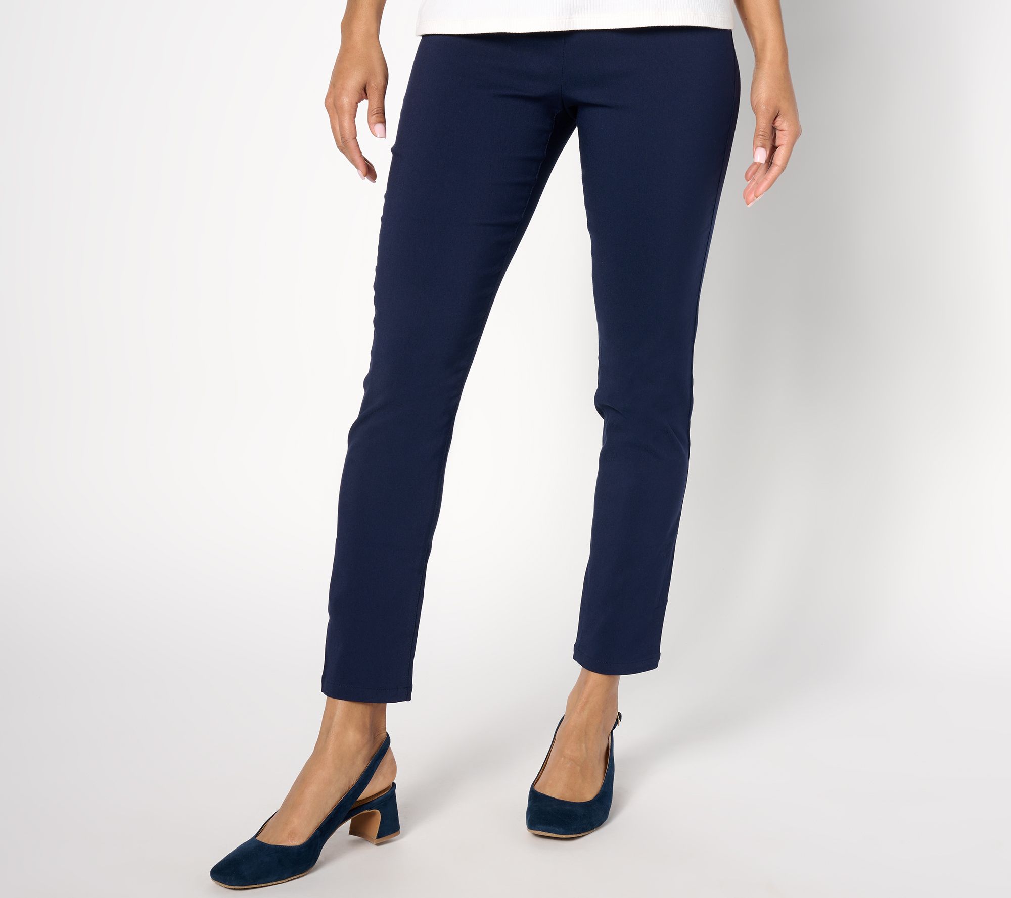 "As Is" Susan Graver Regular Uptown Stretch Slim Leg Ankle Pants