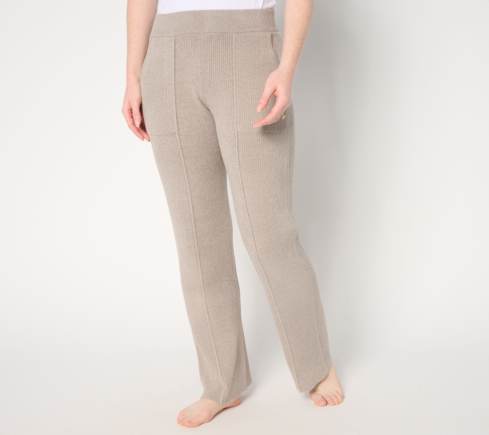 Barefoot Dreams Petite CozyChic Ultra Lite Ribbed Pintuck Pants