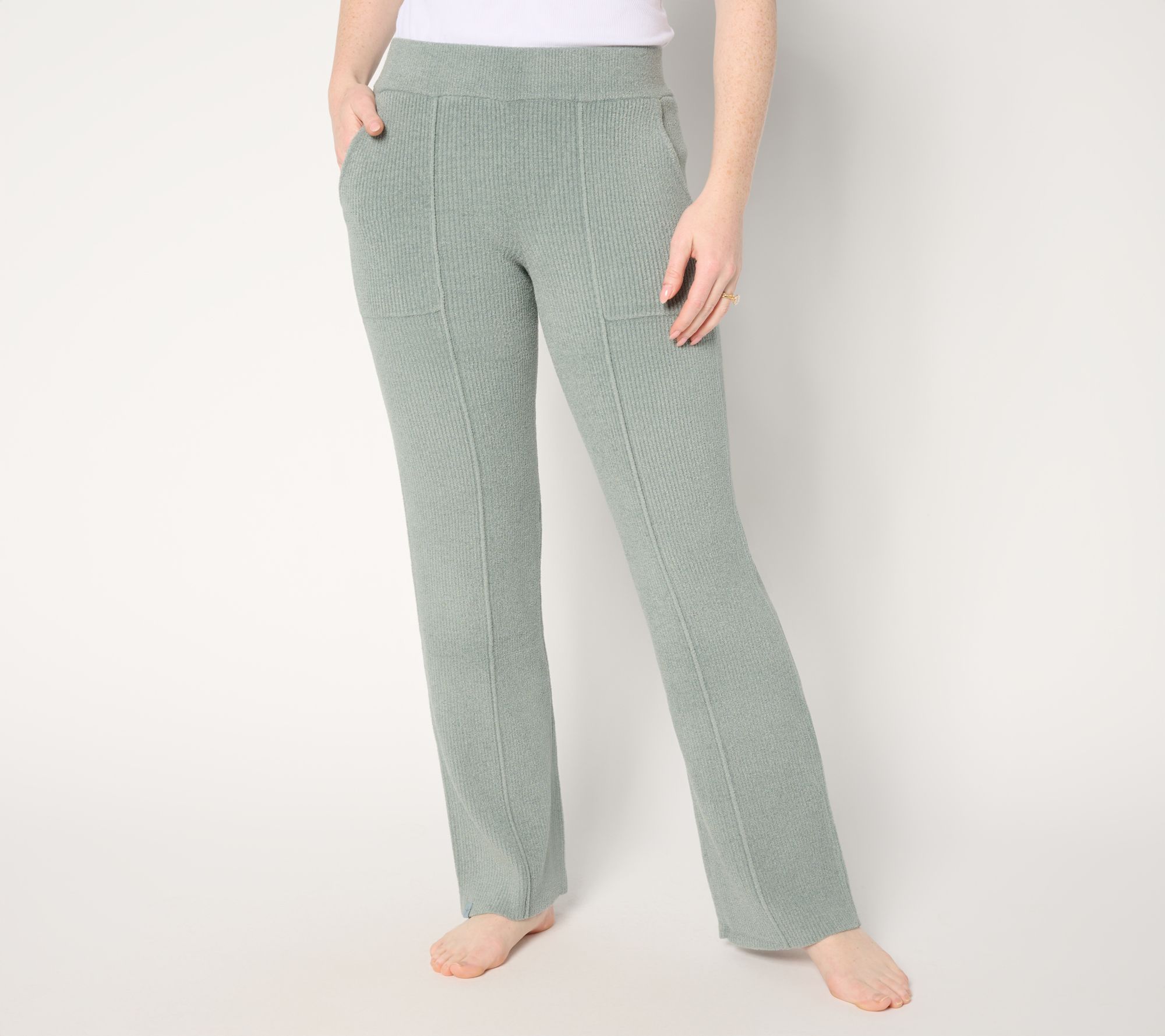 Barefoot Dreams Petite CozyChic Ultra Lite Ribbed Pintuck Pants