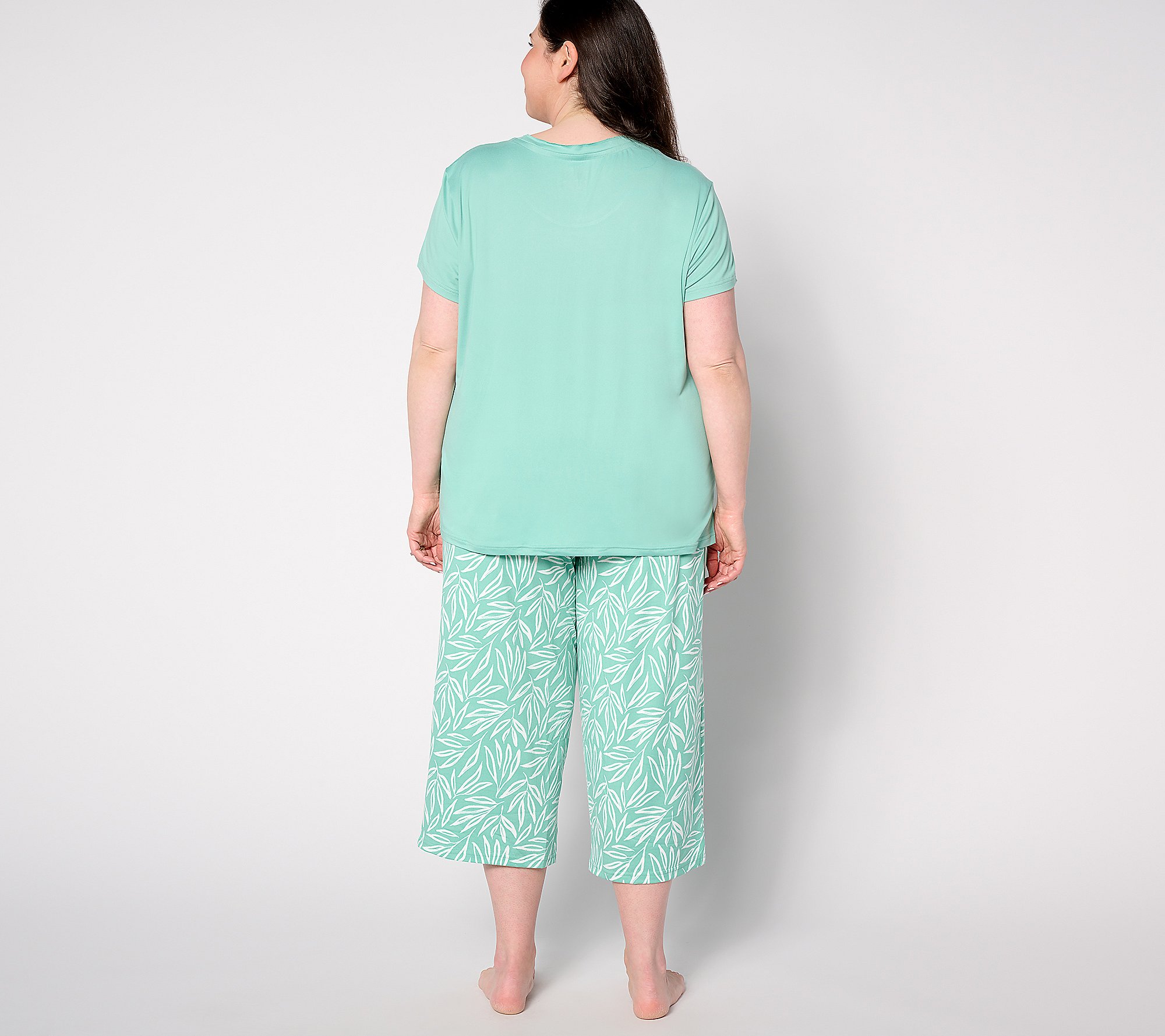 MUK LUKS Regular Cloud Knit Short, Capri, Tee, & Tank PJ Set MUK LUKS Regular Cloud Knit Short, Capri, Tee, & Tank PJ Set