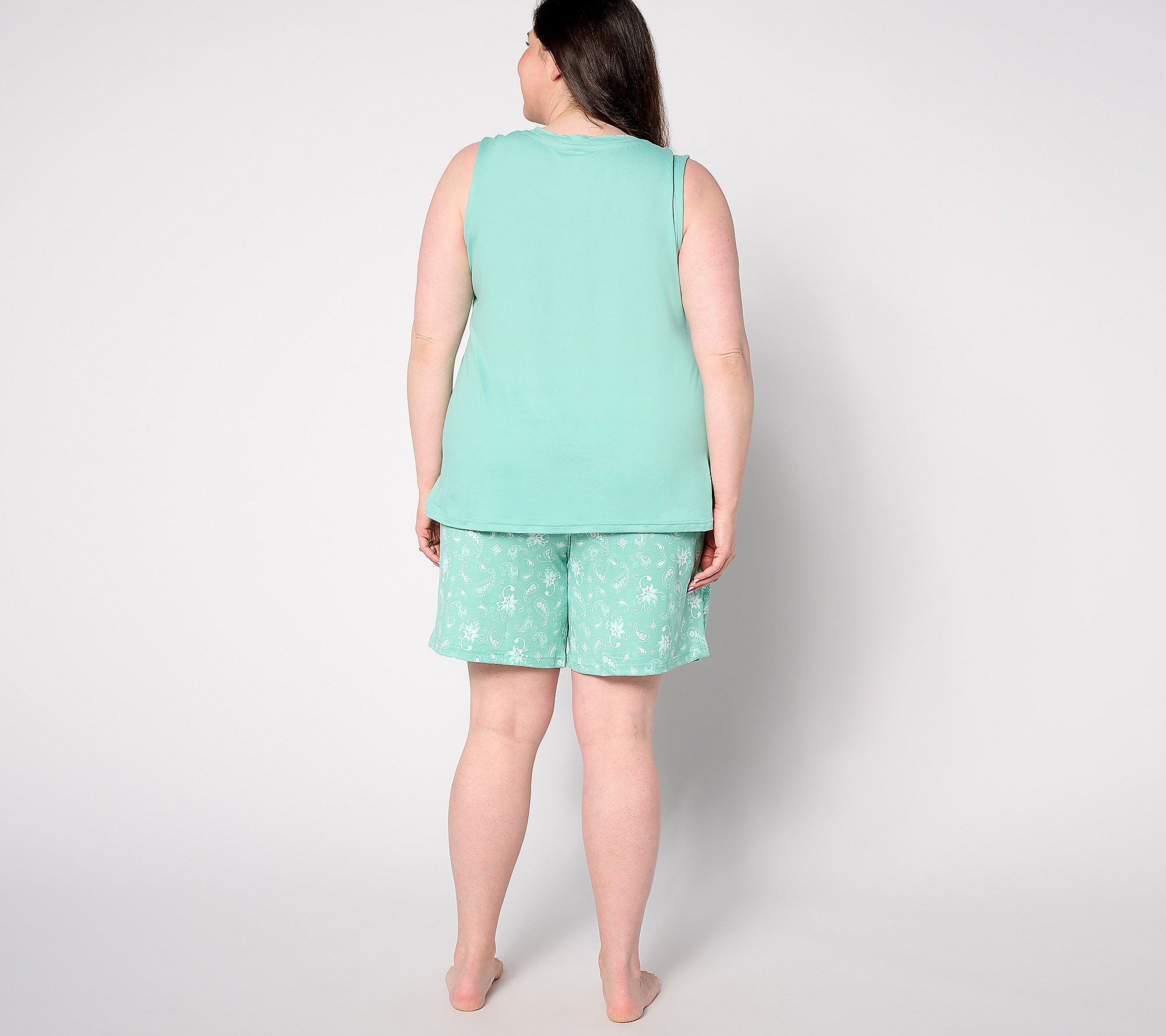 MUK LUKS Regular Cloud Knit Short, Capri, Tee, & Tank PJ Set MUK LUKS Regular Cloud Knit Short, Capri, Tee, & Tank PJ Set