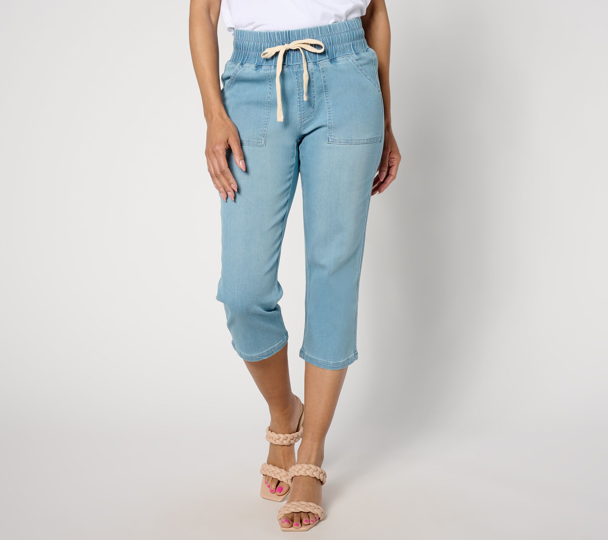 Belle by_Kim Gravel Petite Primabelle Denim Utility Capri