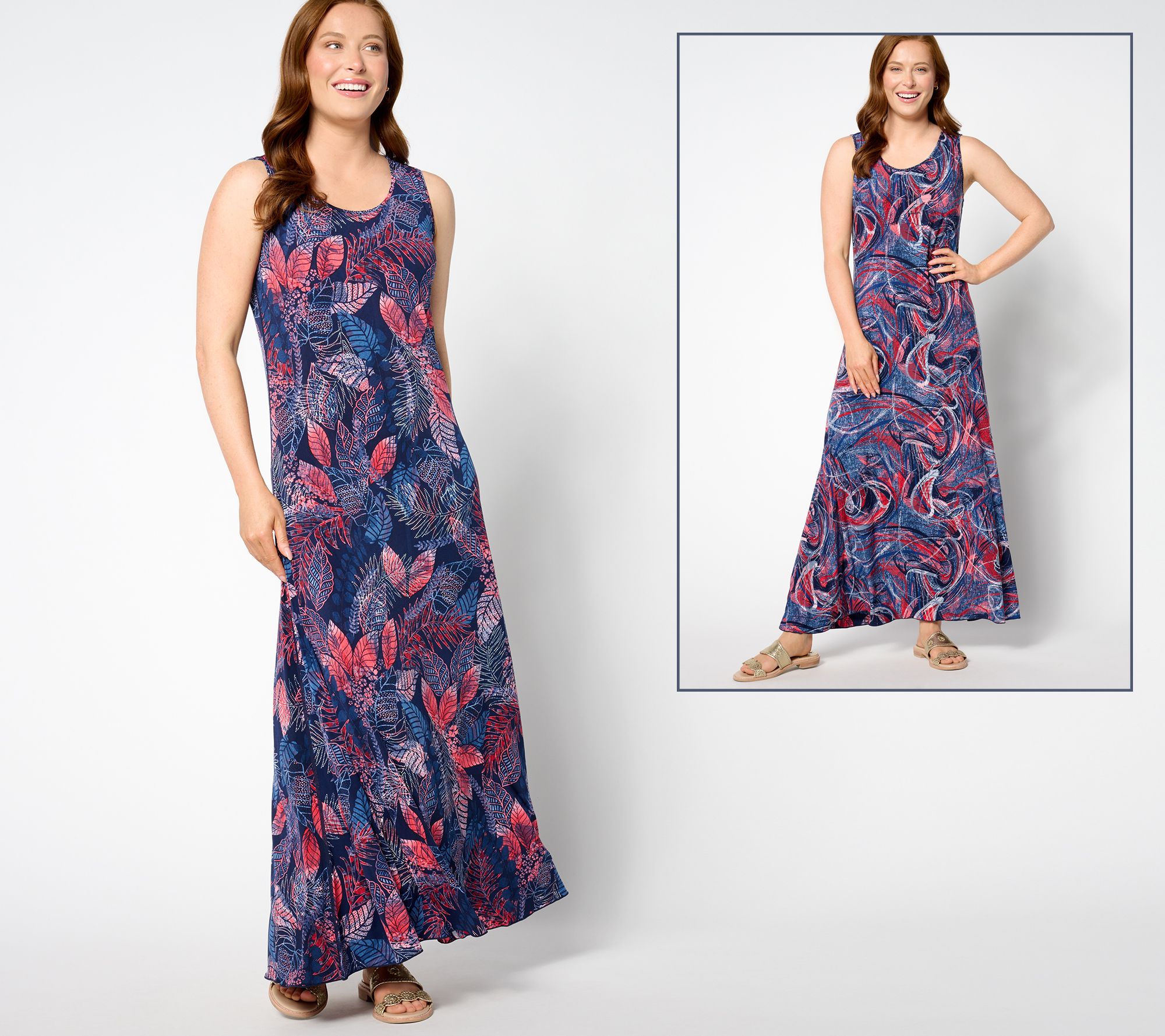 Attitudes by Renee Regular Como Jersey Reversible Maxi Dress