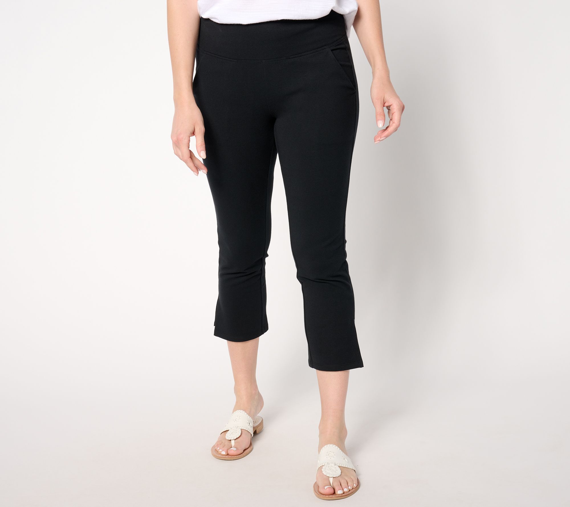 Women with Control Tummy Control Petite Knit Crop Pants