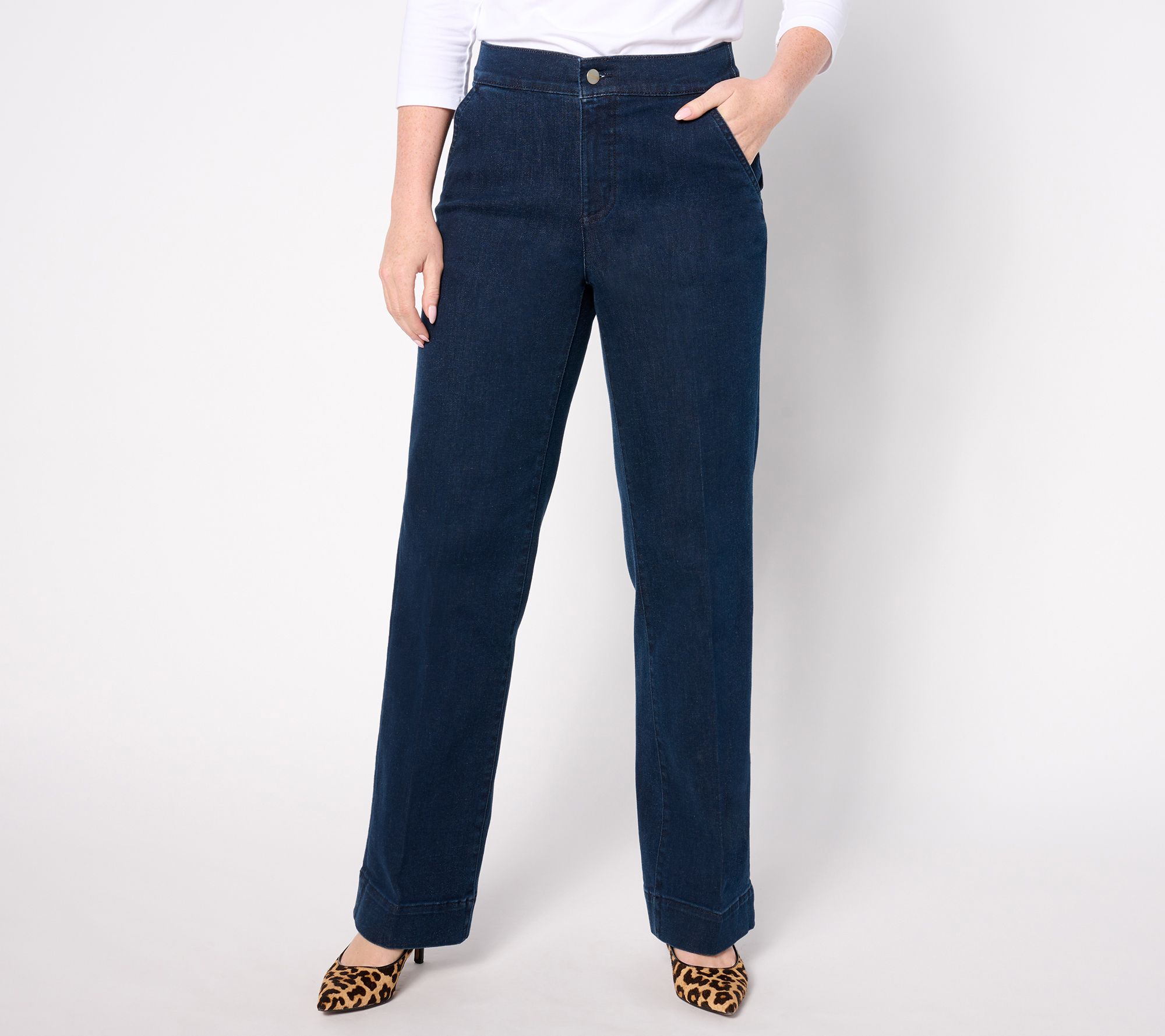 Denim & Co. Signature Regular Indigo Perfect Flex Trouser Jean