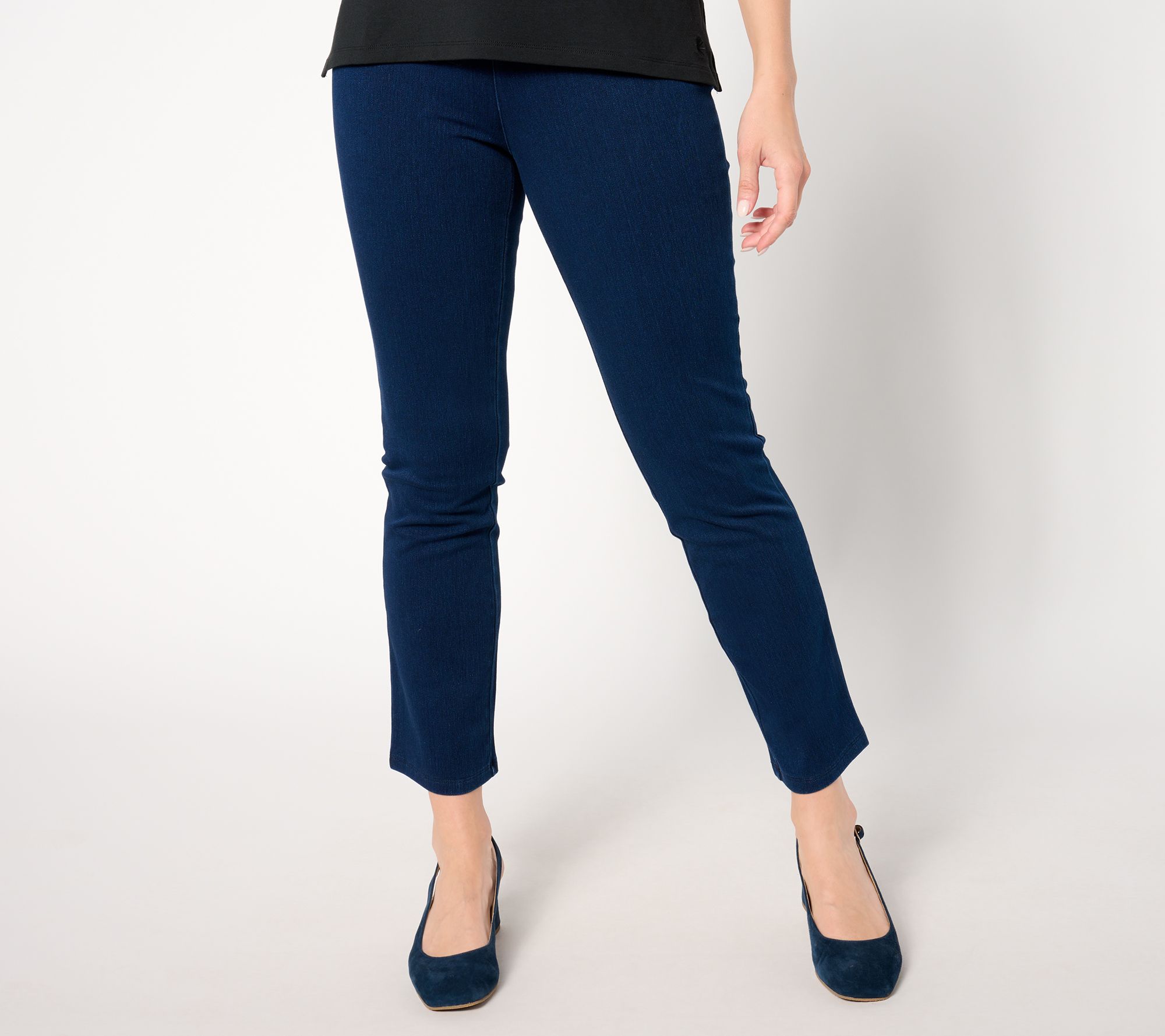 Women With Control Petite Prime Stretch Denim Slim Leg Ankle Pants