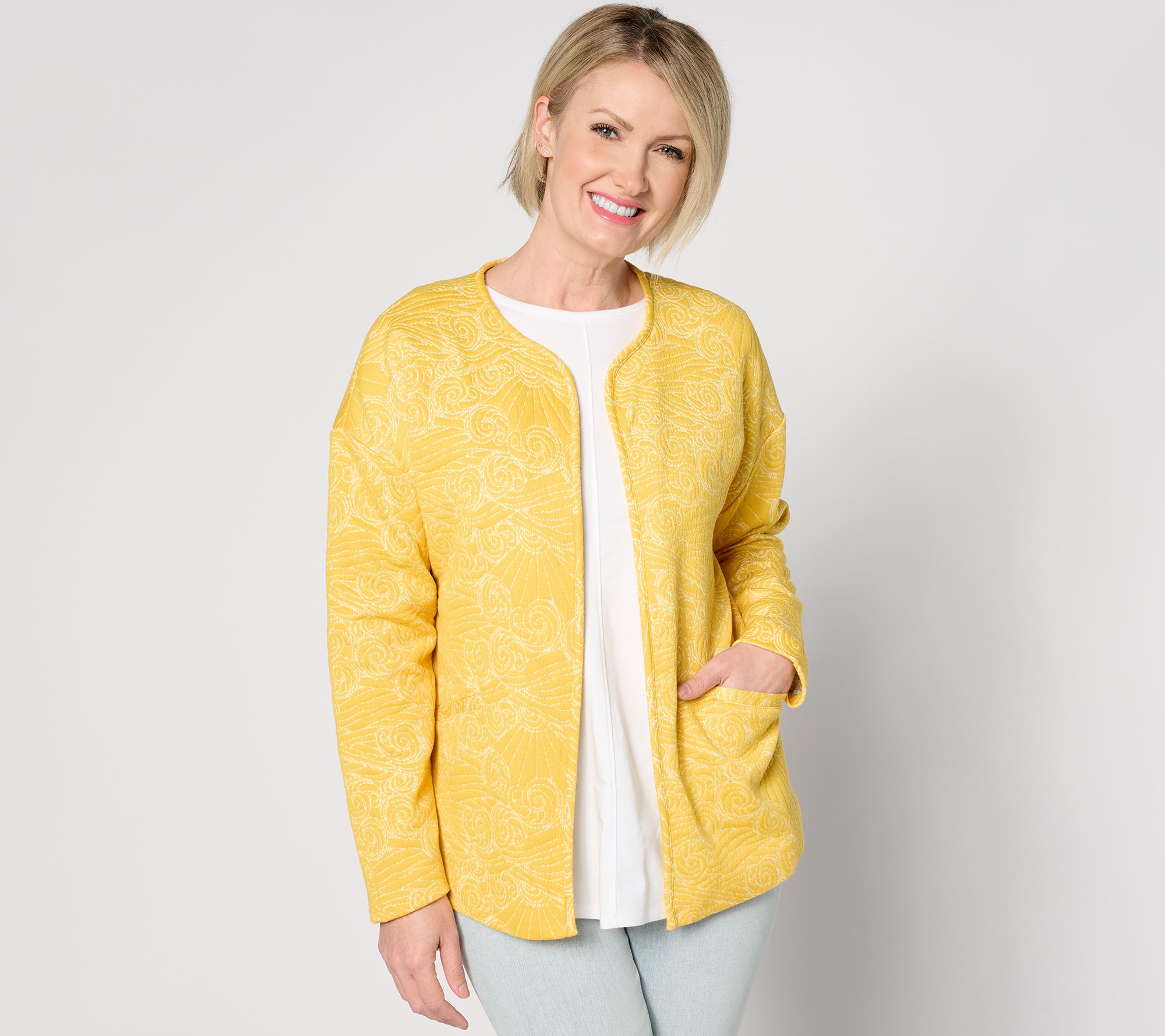 "As Is" Denim & Co. Canyon Retreat Spring Quilted Jacket