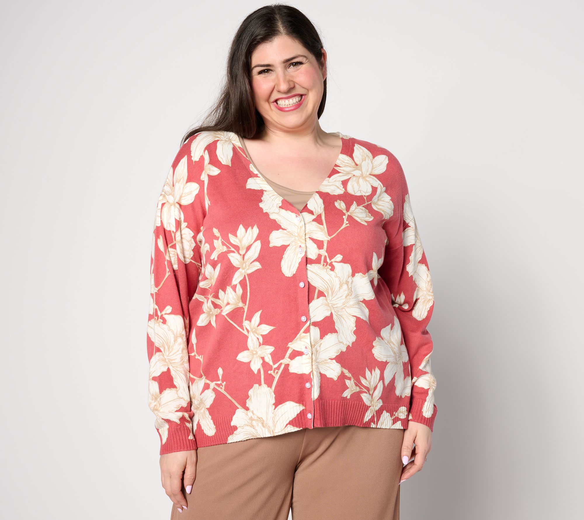 As Is BEAUTIFUL by Lawrence Zarian Floral Print Cardigan