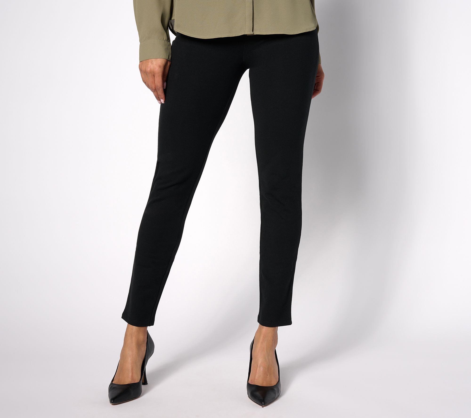 "As Is" Women with Control Regular Pull On Knit Slim Pant