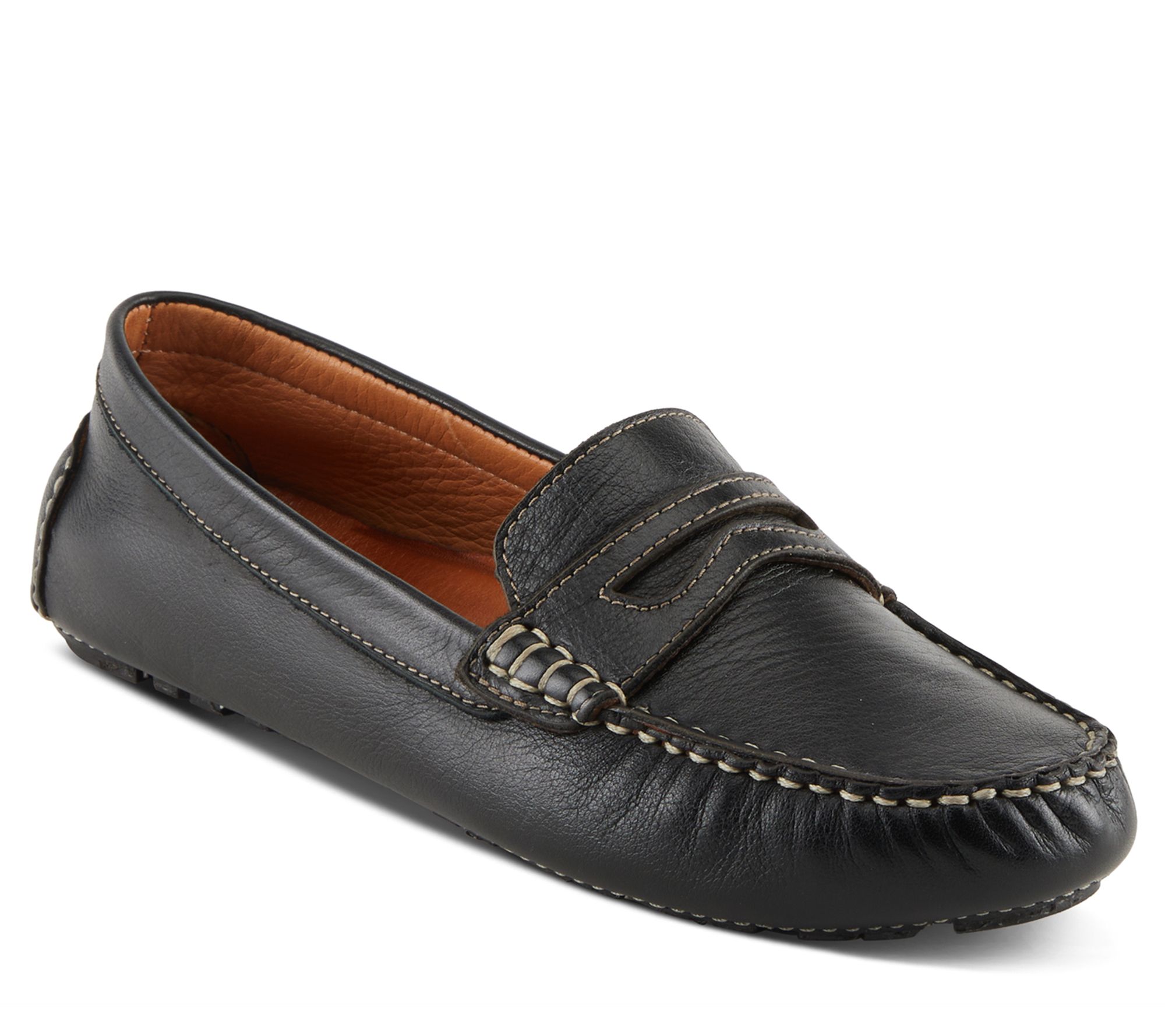 Spring Step Leather Slip On Moccasins - Audette