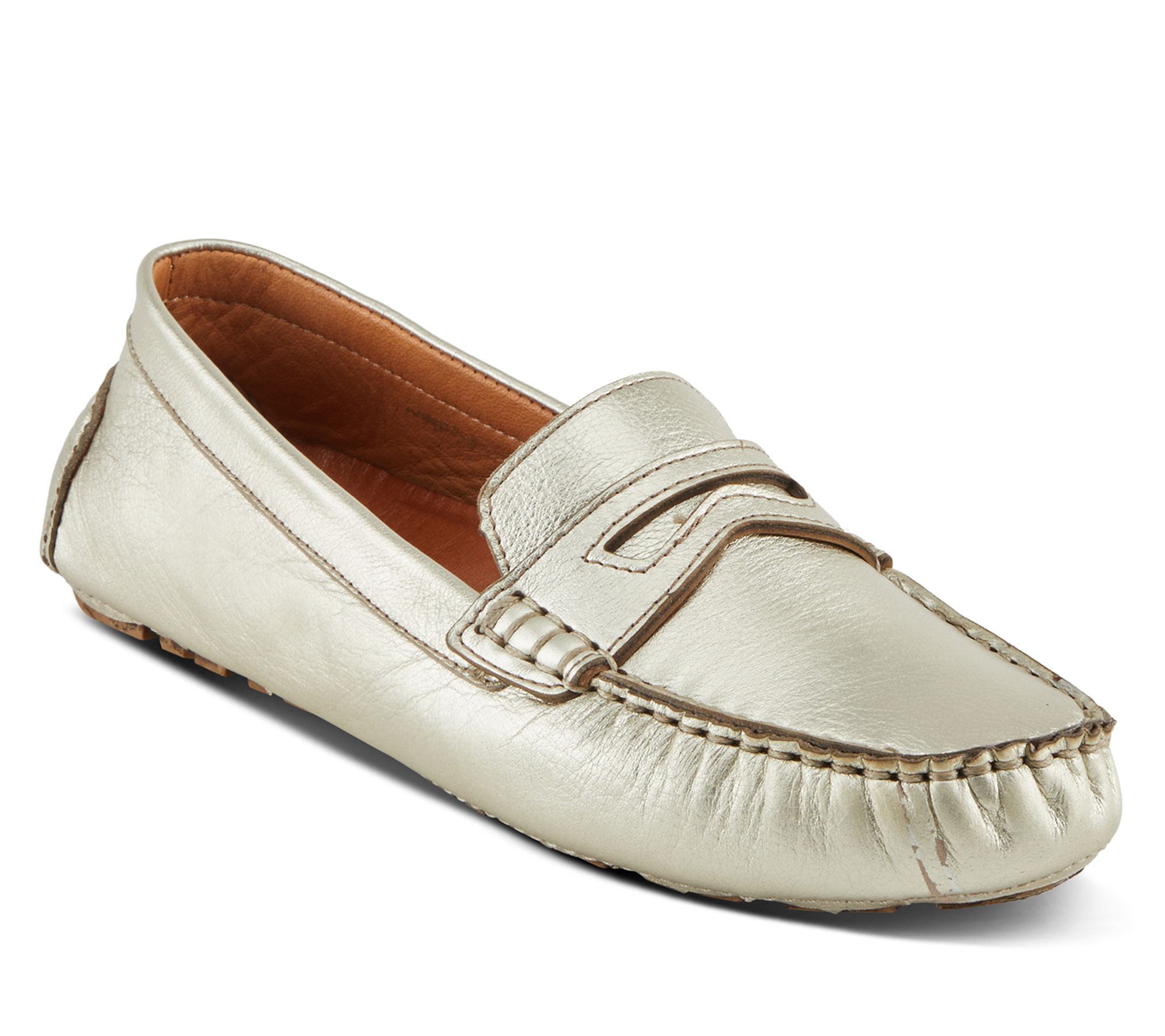 Spring Step Leather Slip On Moccasins - Audette