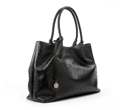 GUNAS New York Naomi Tote with Faux Ostrich E mbossing