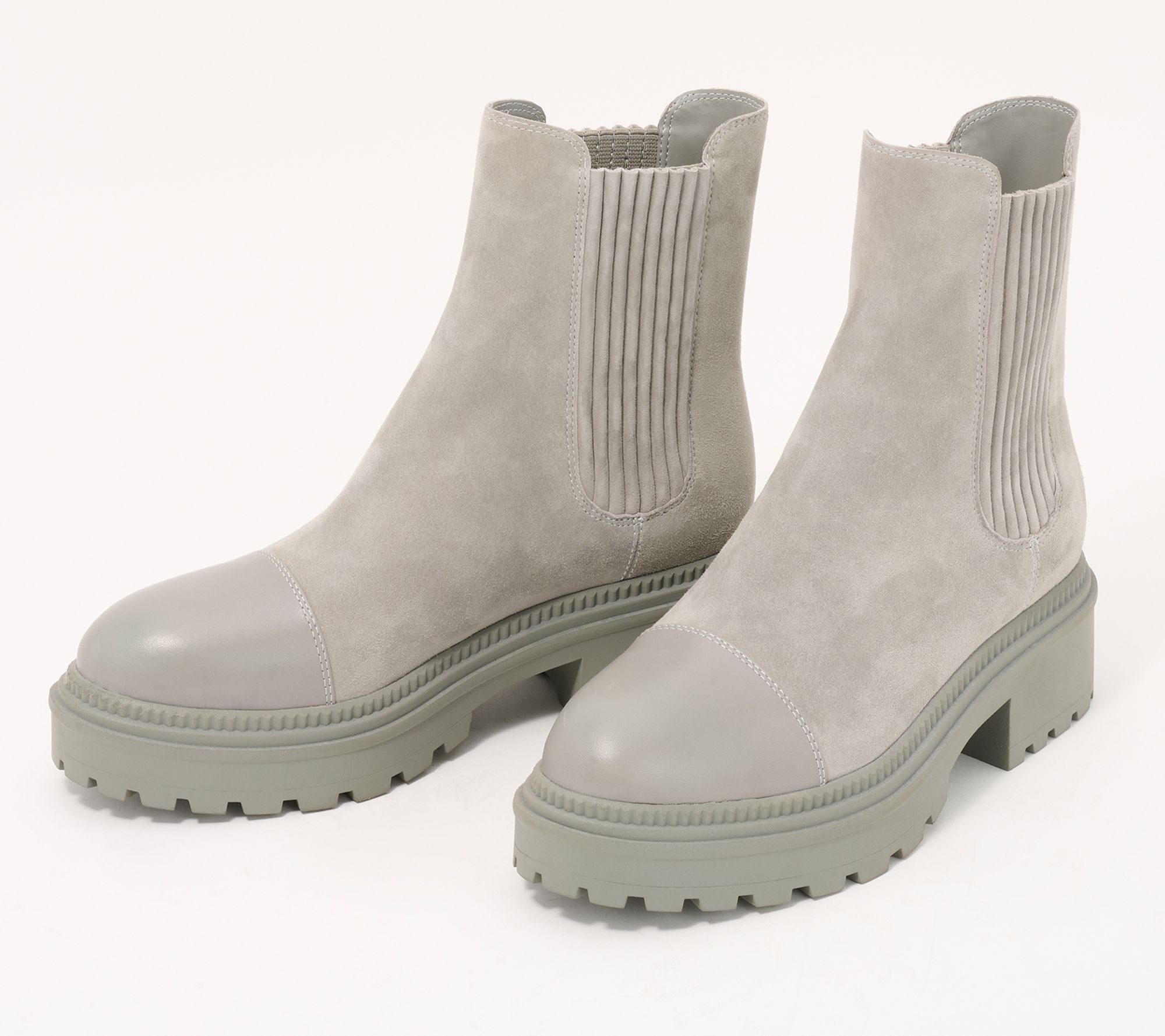 "As Is" Marc Fisher LTD Suede Cap Toe Chelsea Boots- Hadria
