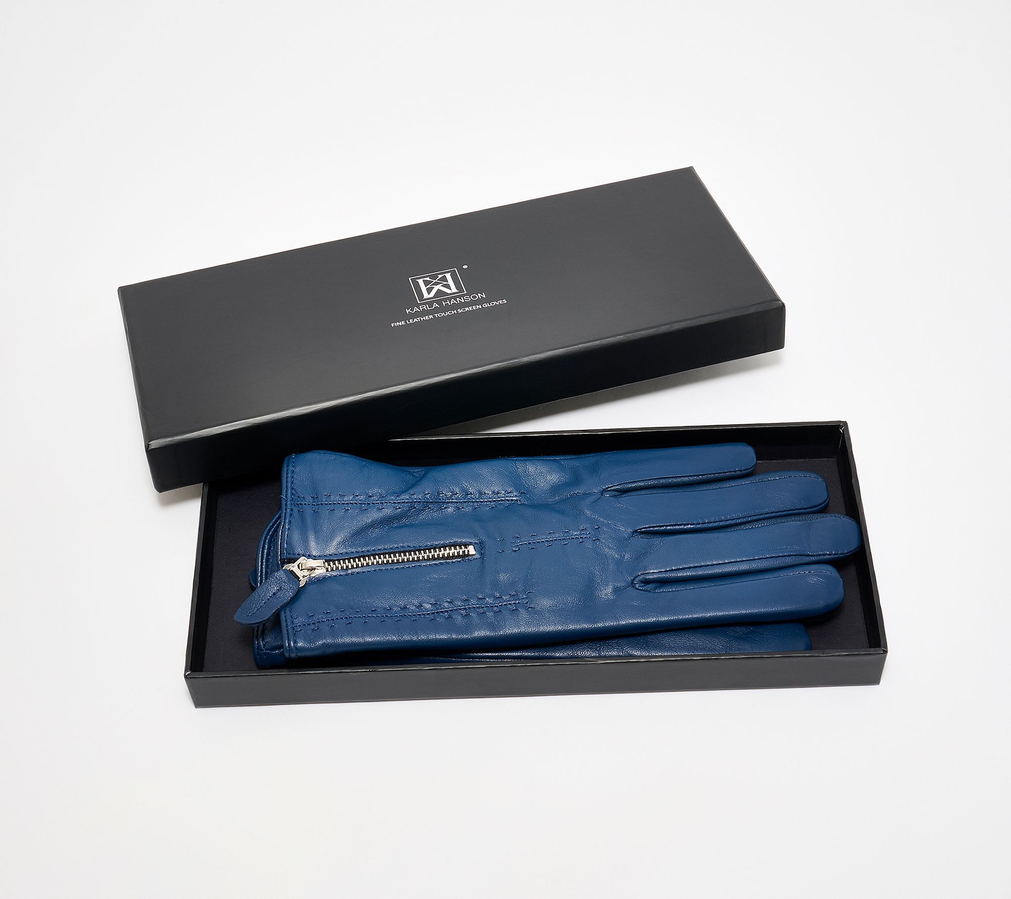 Karla Hanson Touch Screen Leather Gloves in Gift Box