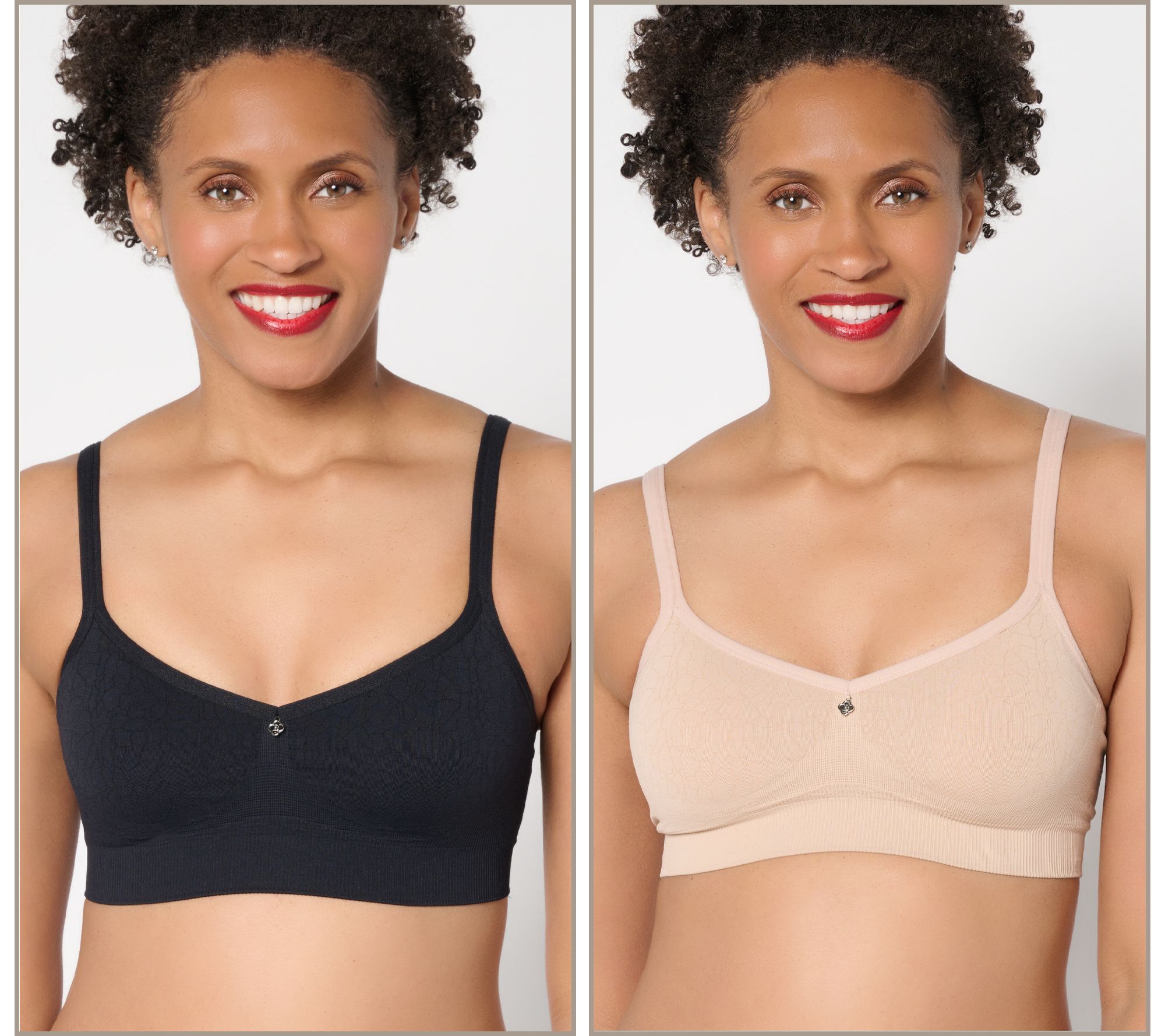 Breezies Cooling Comfort Seamless Wirefree Bralette 2 Pack