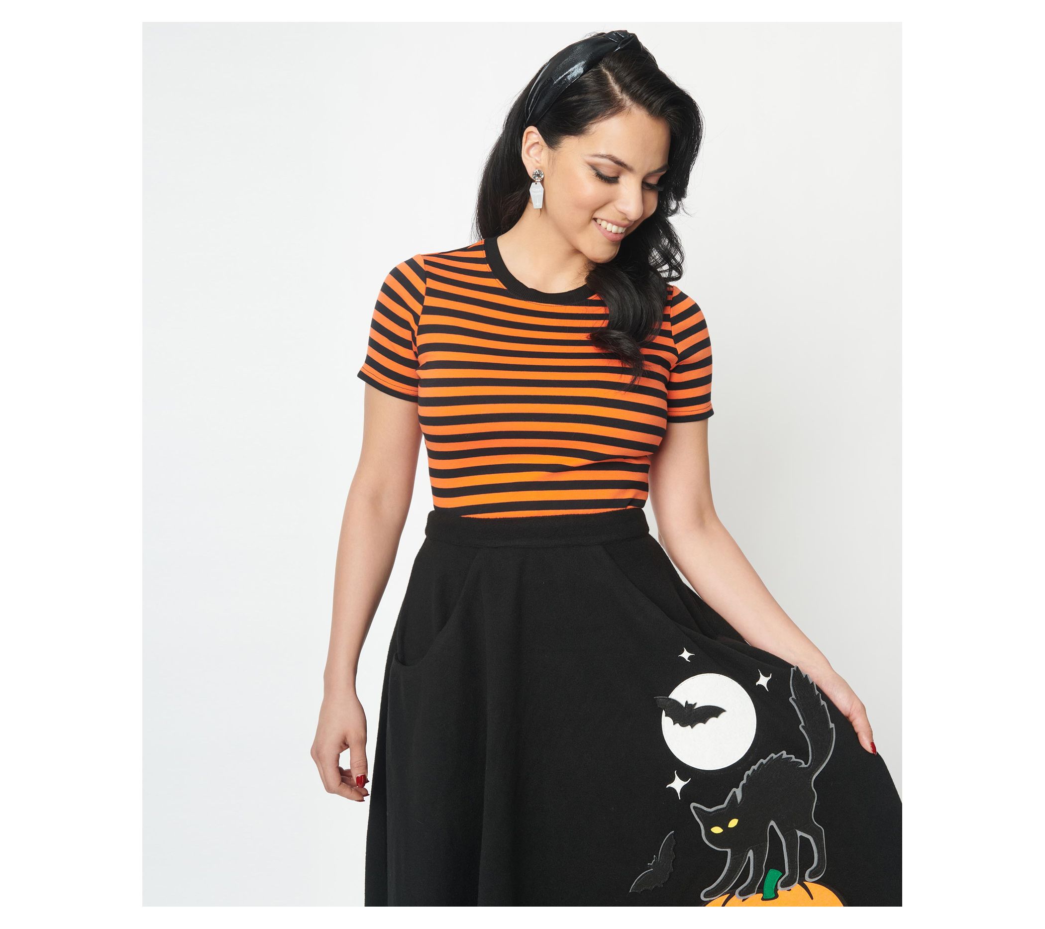 Unique Vintage Back-To-Basics Striped Knit Top
