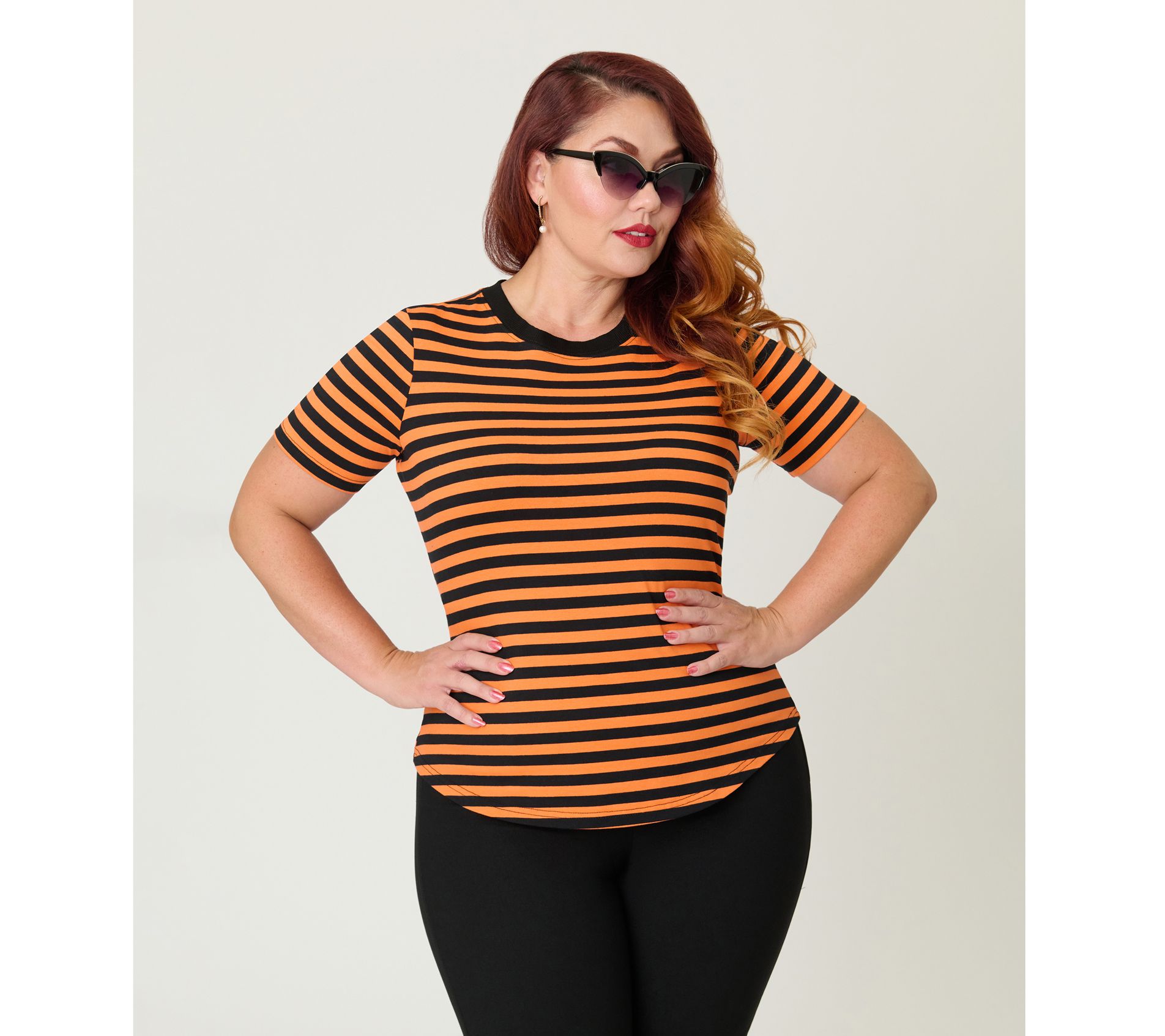 Unique Vintage Back-To-Basics Striped Knit Top