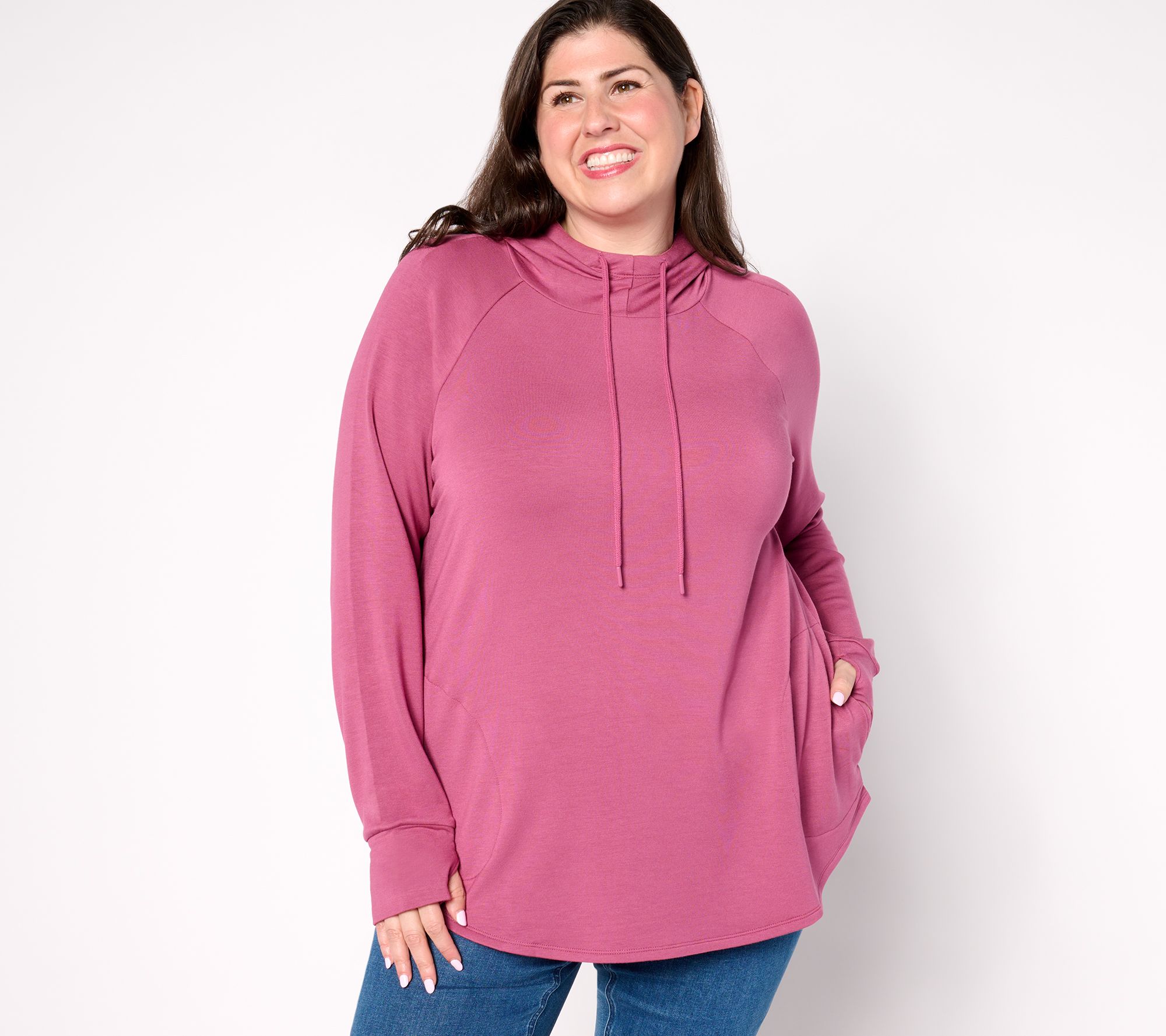 "As Is" Belle by Kim Gravel MegaModal Funnel Neck Raglan Hoodie