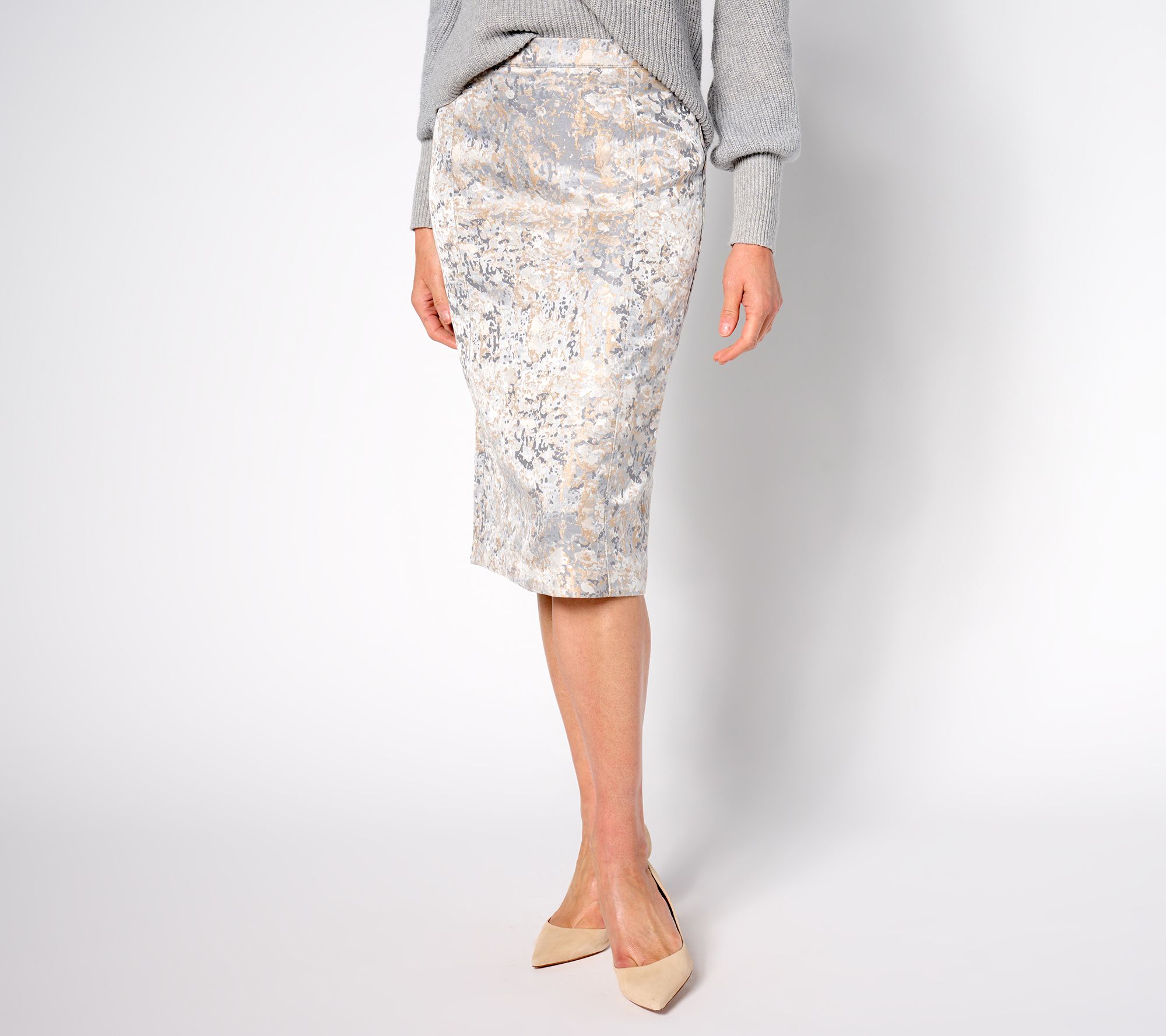 "As Is" BEAUTIFUL by Lawrence Zarian Reg Jacquard Pencil Skirt