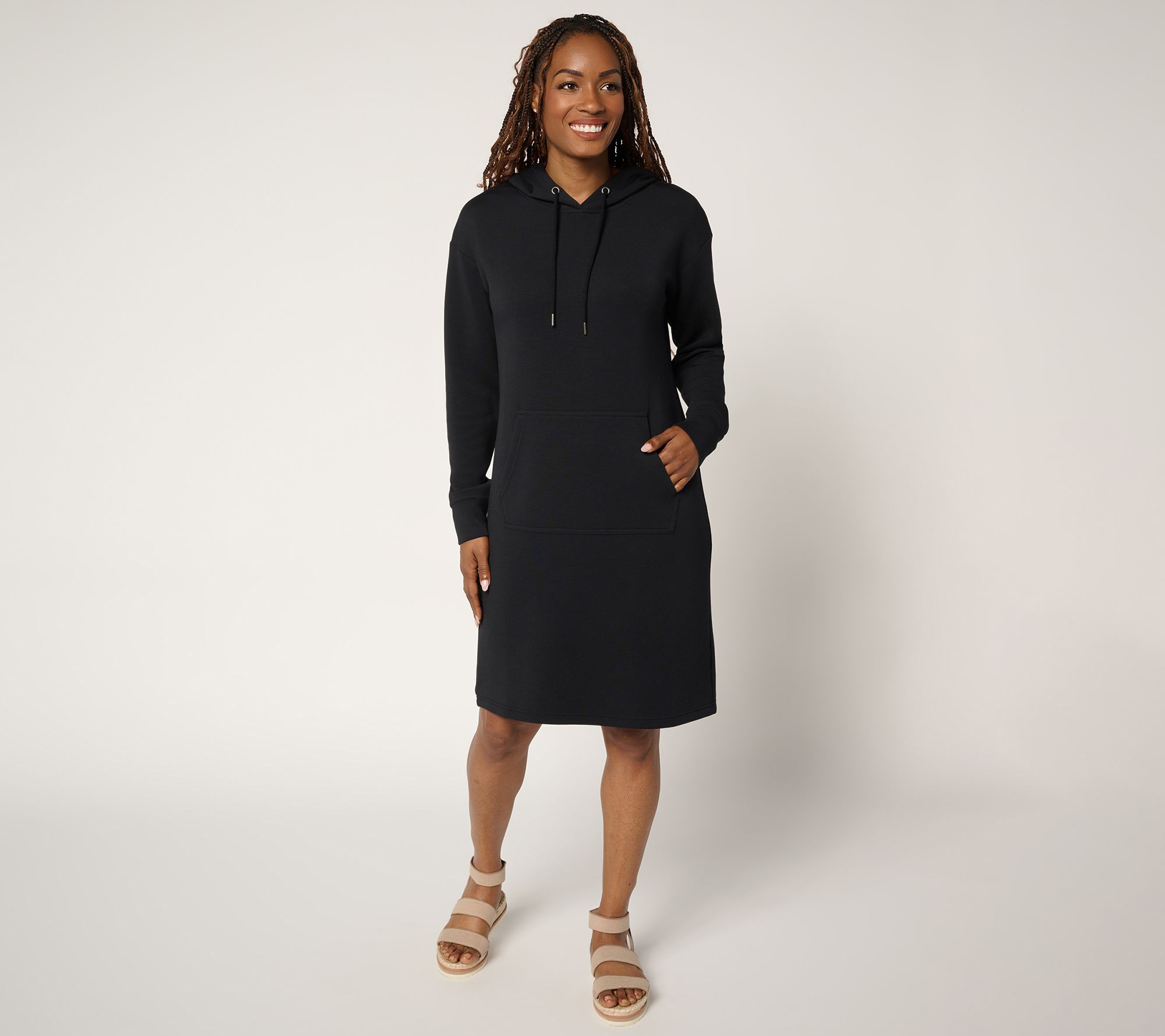 Belle by Kim Gravel Regular ScubaLuxe On the Go Hooded Dress
