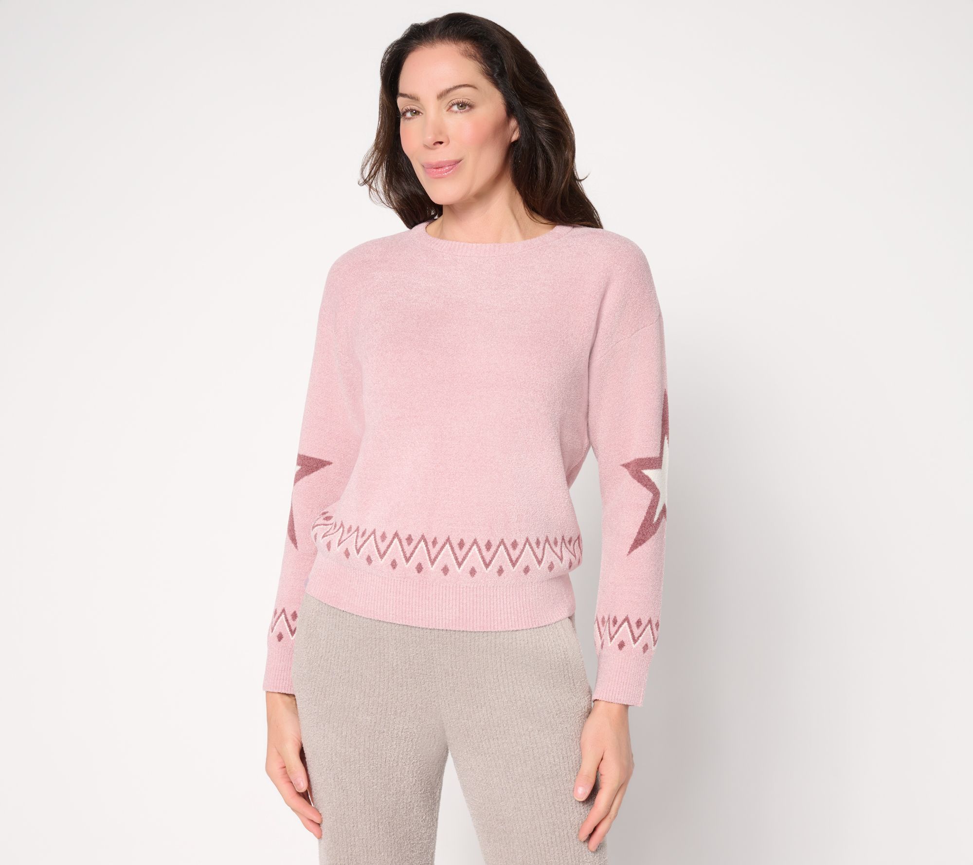 Barefoot Dreams CozyChic Ultra Lite Star Crewneck Pullover
