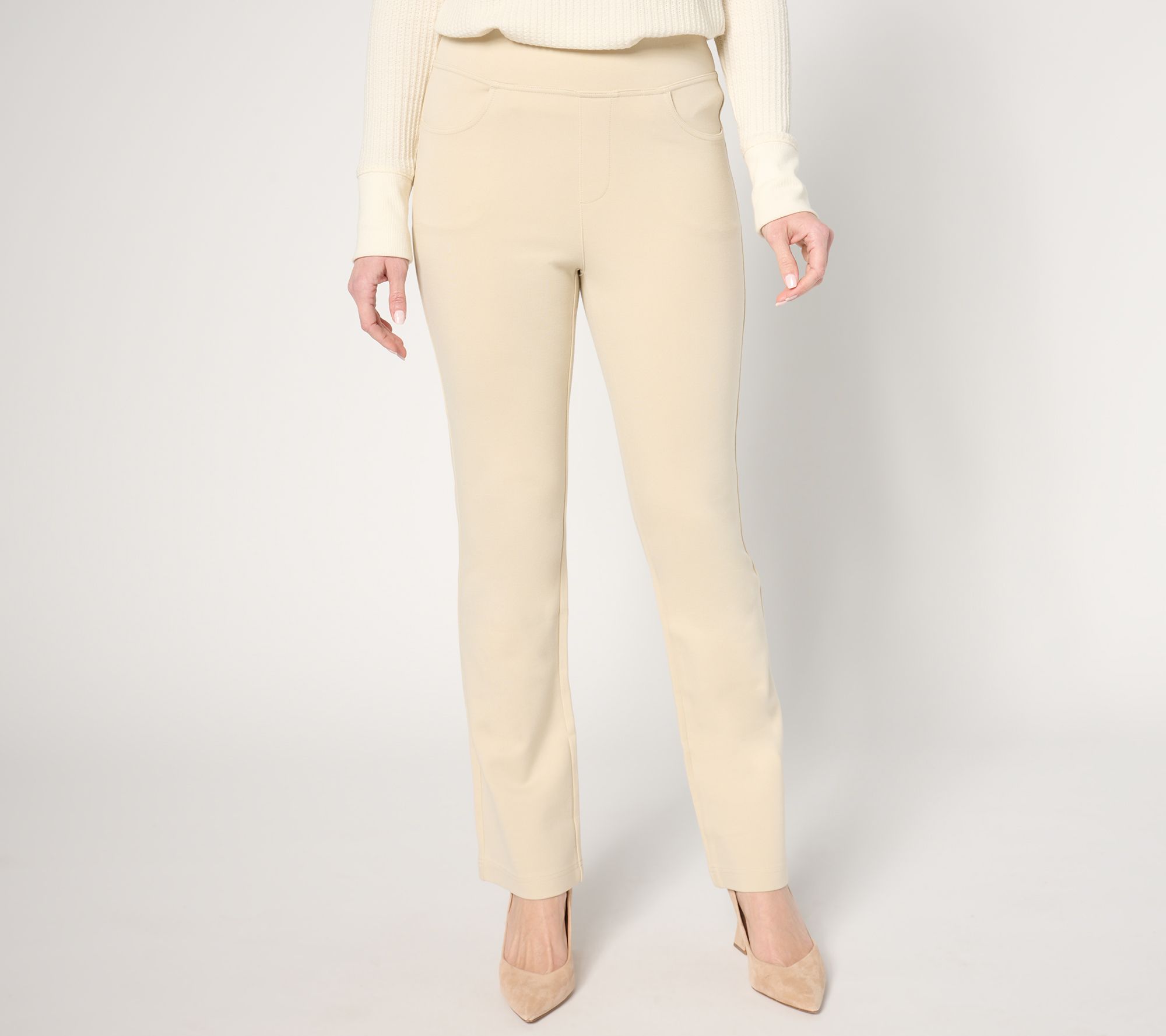 "As Is" Belle by Kim Gravel Tall Ponte Baby Boot Cut Pant