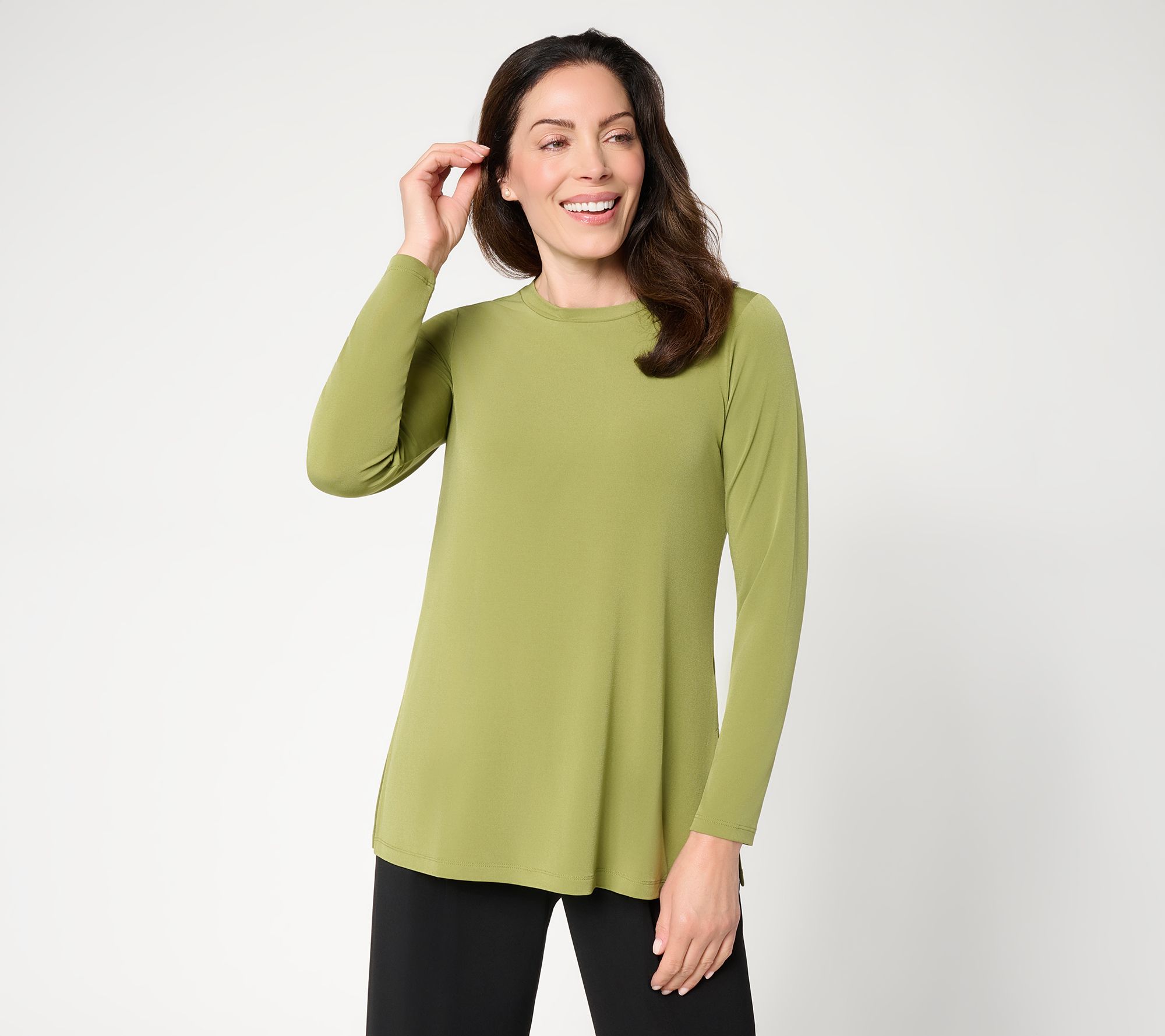 Susan Graver Essentials Liquid Knit Crew Neck Top
