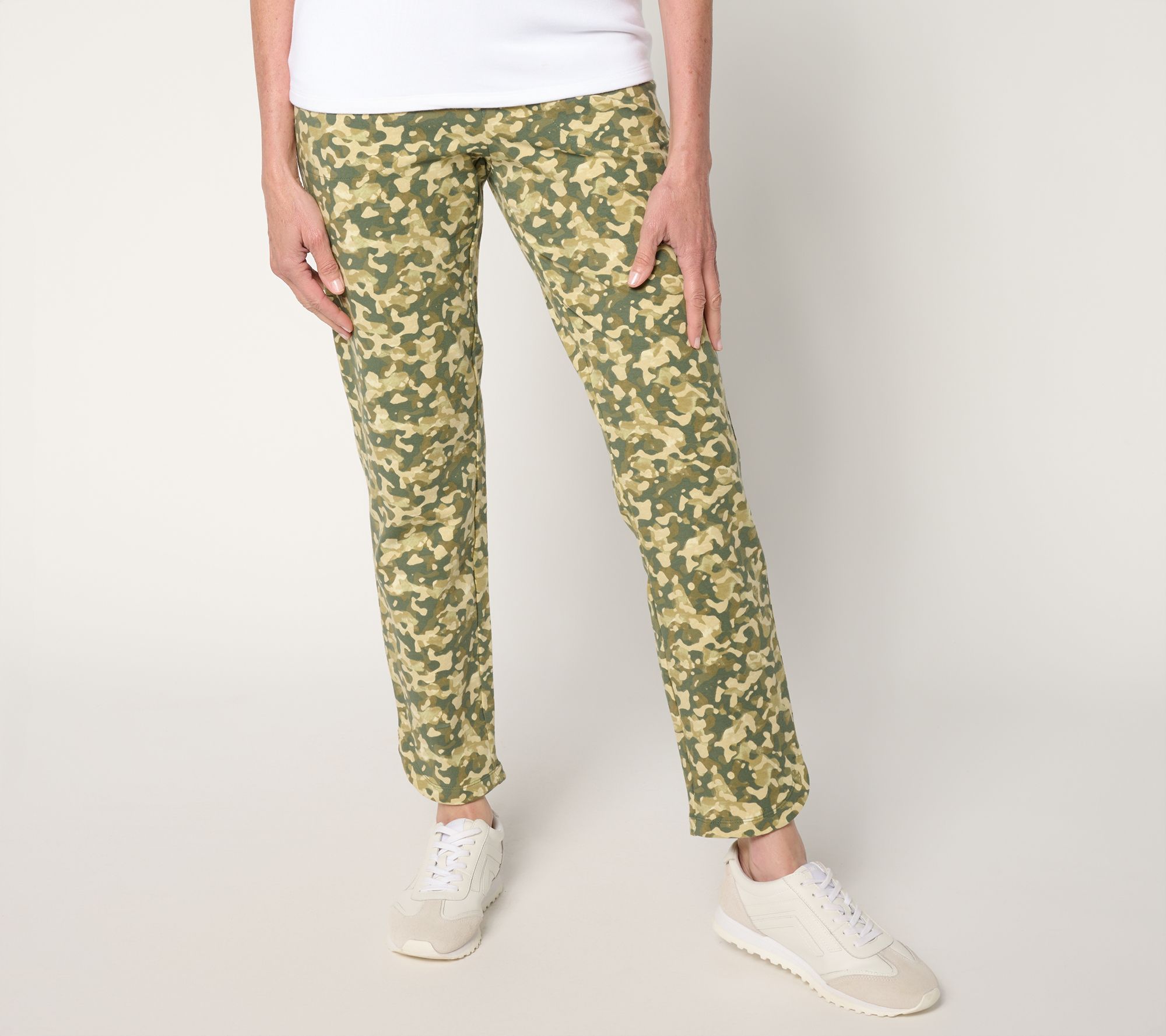 Denim & Co. Active Petite Duo Stretch Slim Leg Ankle Pant