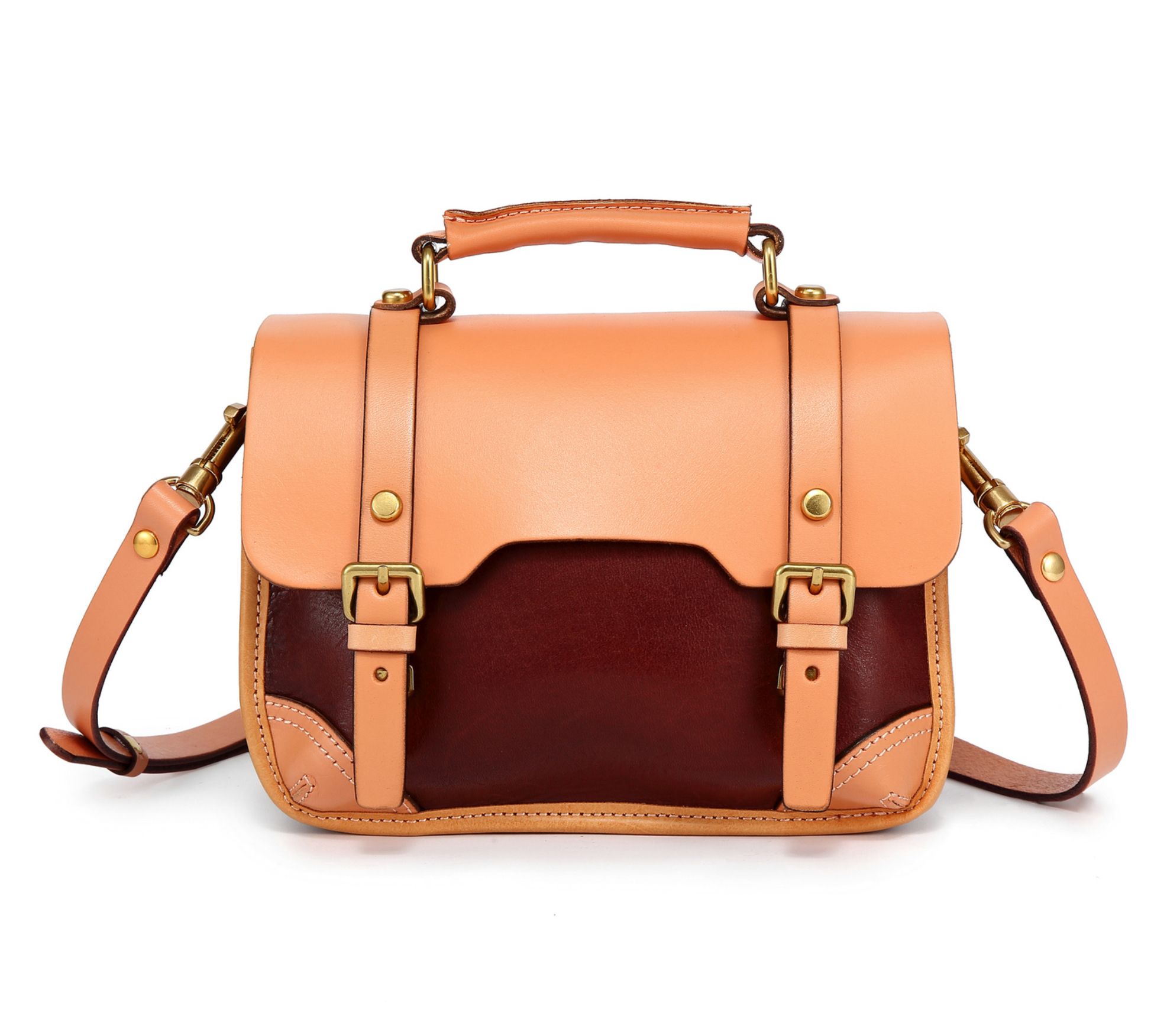 Old Trend Alder Mini Leather Satchel with Crossbody Strap
