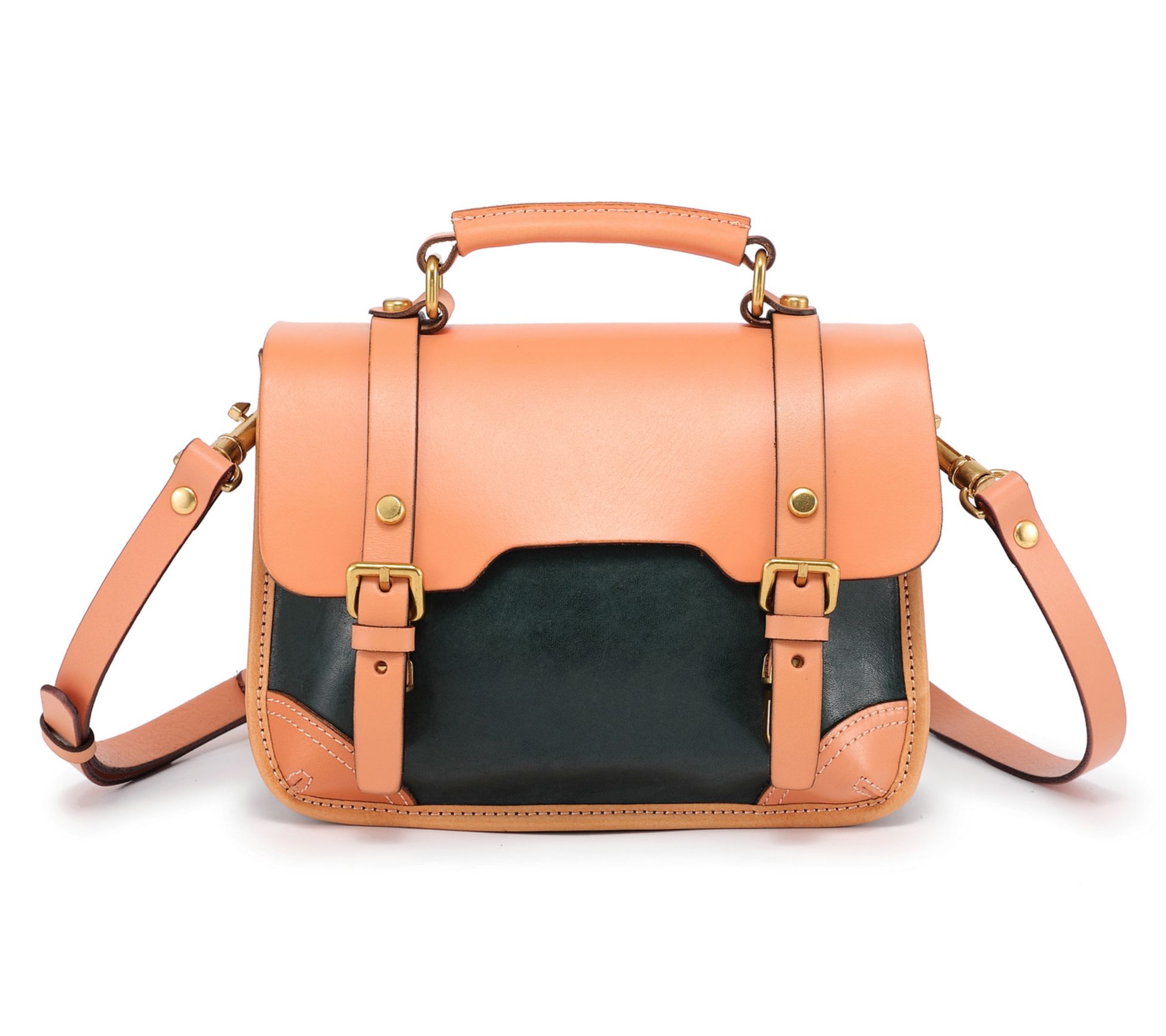 Old Trend Alder Mini Leather Satchel with Crossbody Strap