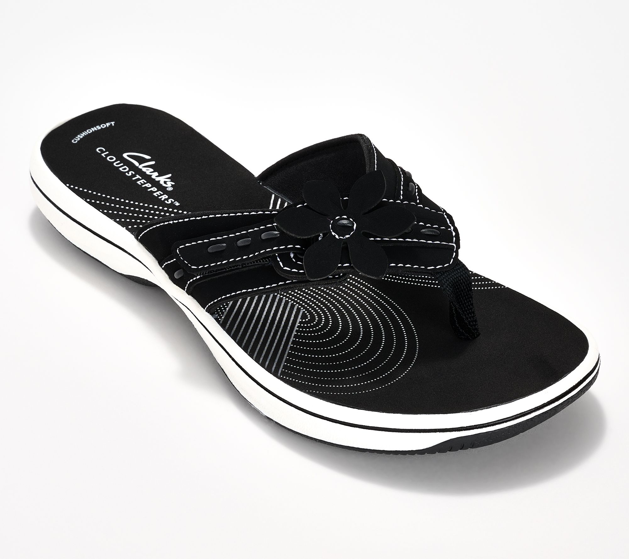 "As Is" Clarks Cloudsteppers Thong Sandals- Breeze Opal