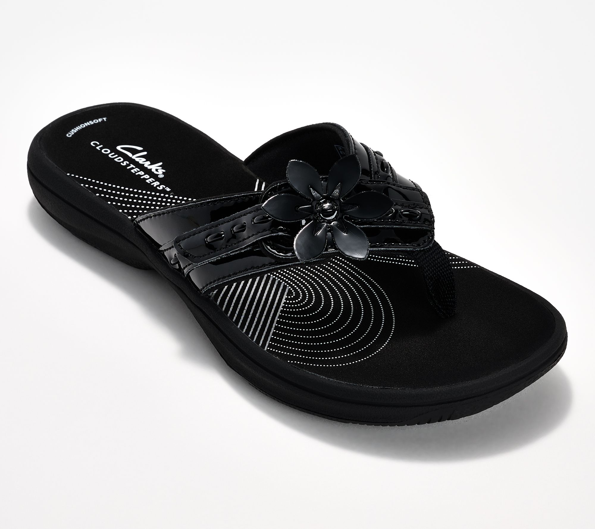 "As Is" Clarks Cloudsteppers Thong Sandals- Breeze Opal