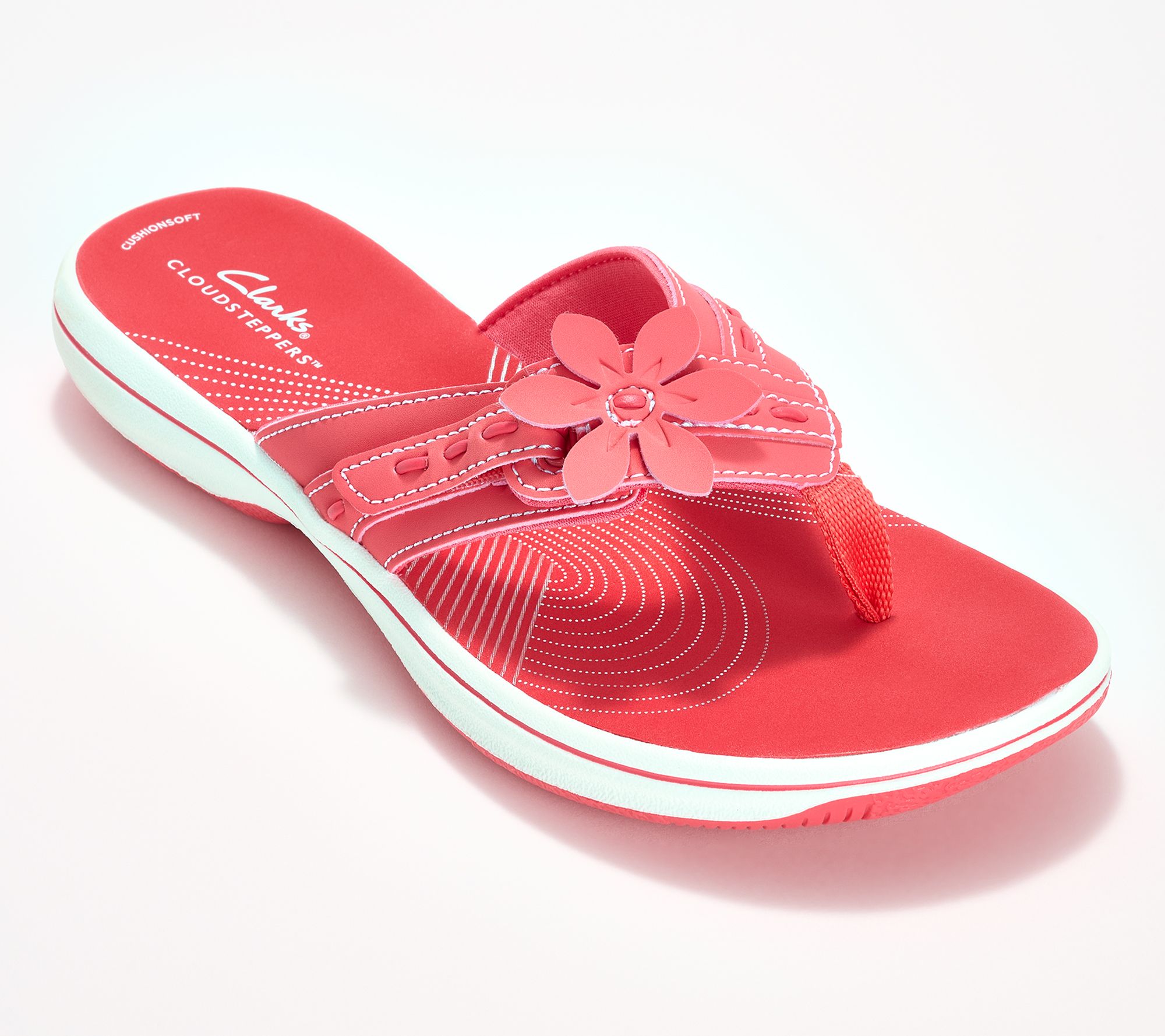 "As Is" Clarks Cloudsteppers Thong Sandals- Breeze Opal
