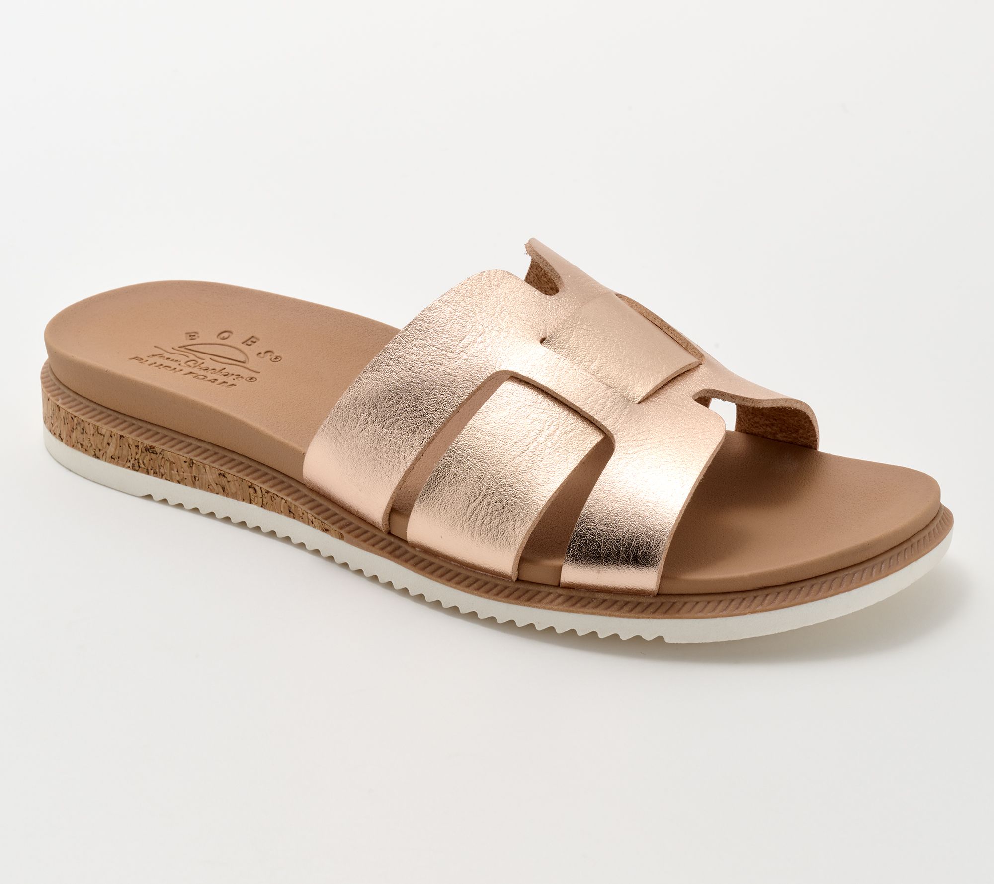 "As Is" Skechers Bobs Desert Kiss Vegan Slide- Sandals- Peak