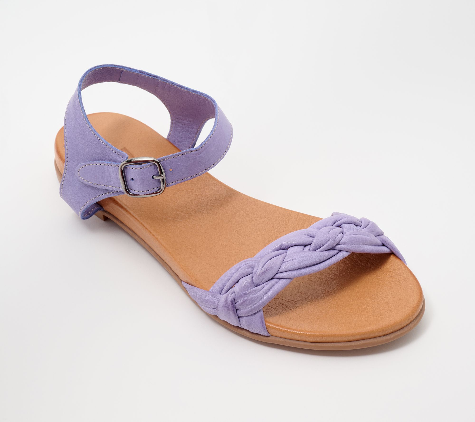 "As Is" Miz Mooz Leather Woven Ankle Strap Sandals - Tommi