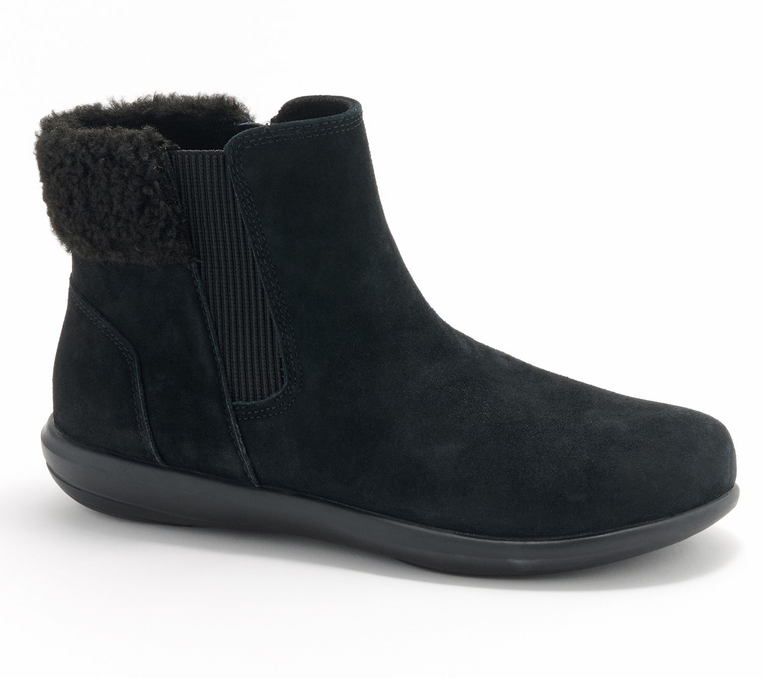 Revitalign Orthotic Suede Cozy Cuff Ankle Boot Trestle Boot