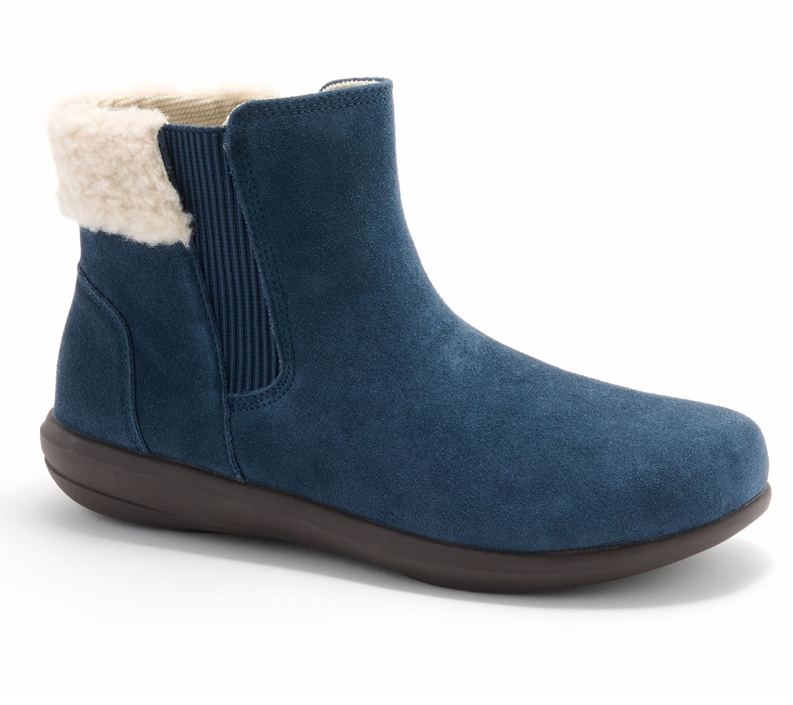 Revitalign Orthotic Suede Cozy Cuff Ankle Boot Trestle Boot