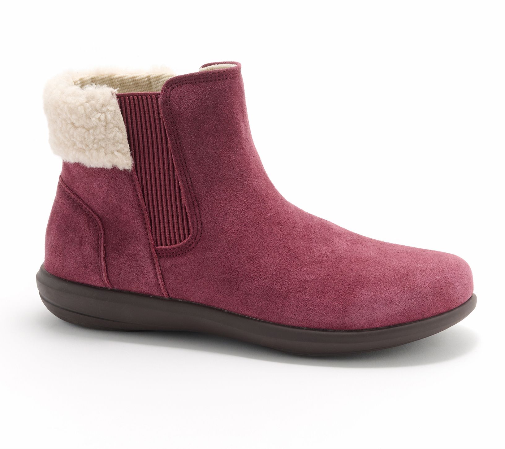 Revitalign Orthotic Suede Cozy Cuff Ankle Boot Trestle Boot