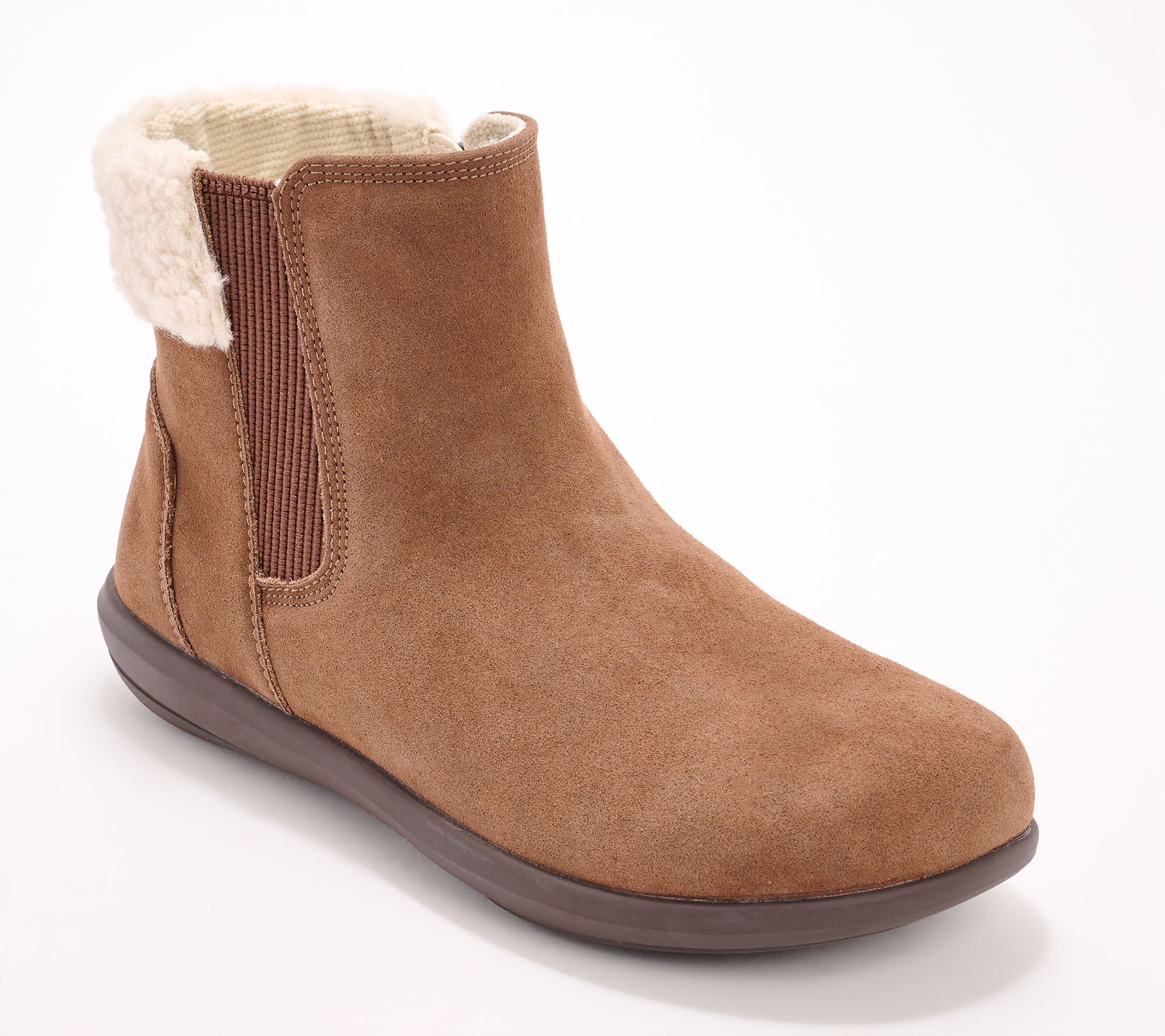Revitalign Orthotic Suede Cozy Cuff Ankle Boot Trestle Boot