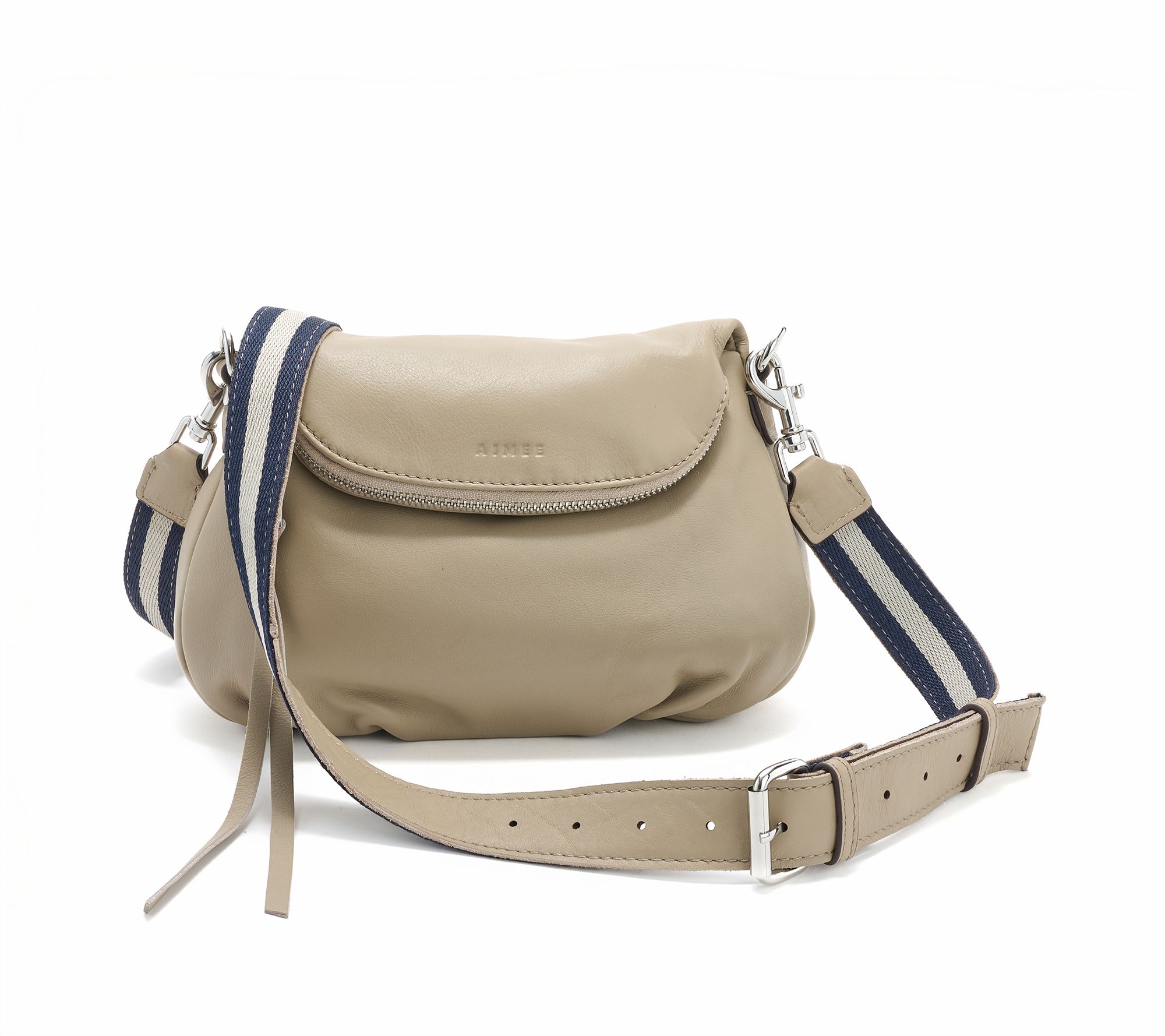 Aimee Kestenberg Dual Entry Leather Crossbody w/ Two Way Strap