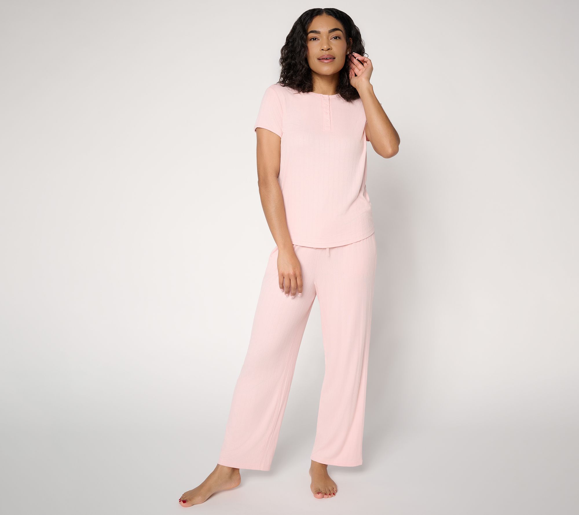 Berkshire Homewear Bamboo Rib Henley and Pant Lounge Set