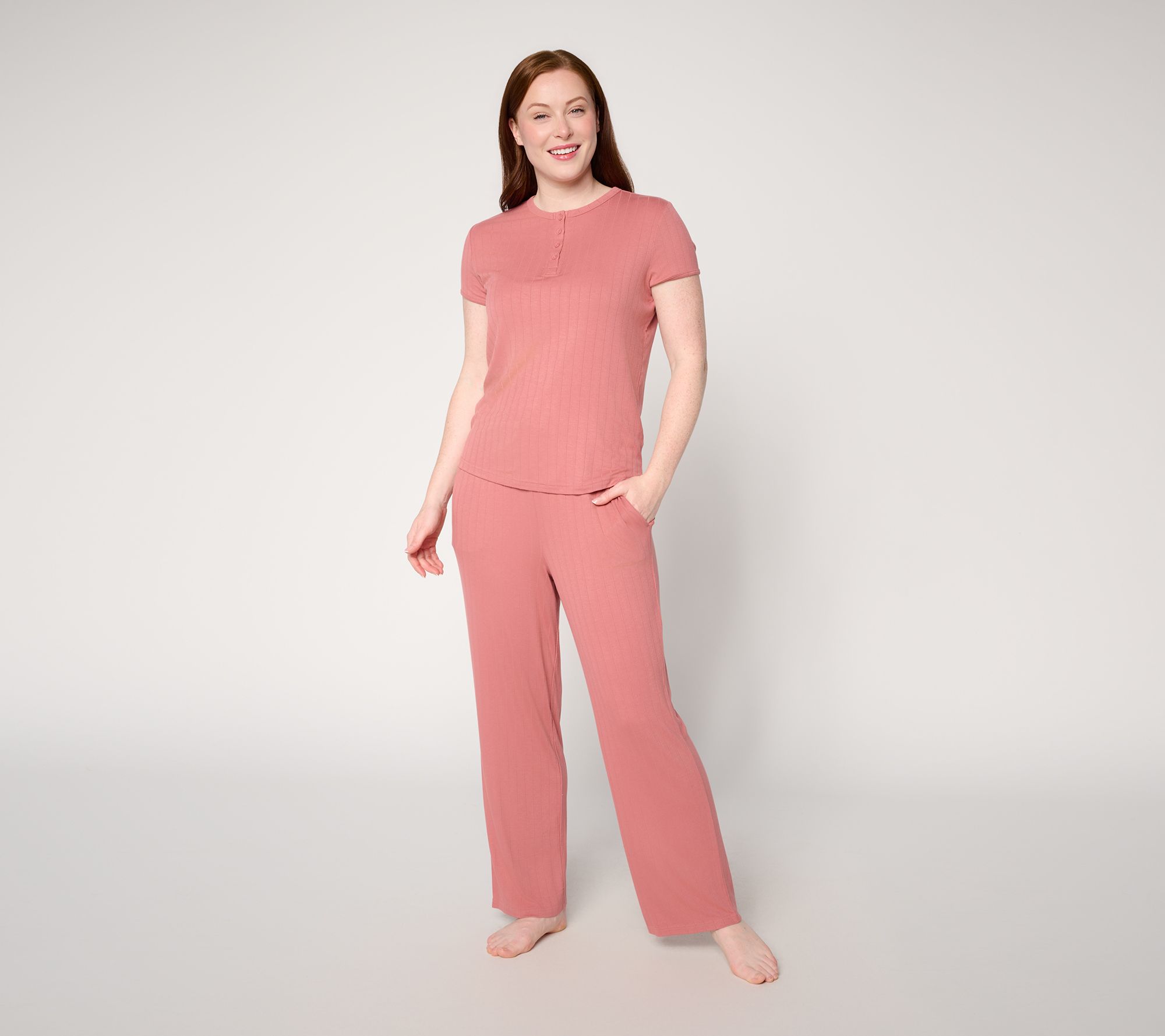 Berkshire Homewear Bamboo Rib Henley and Pant Lounge Set