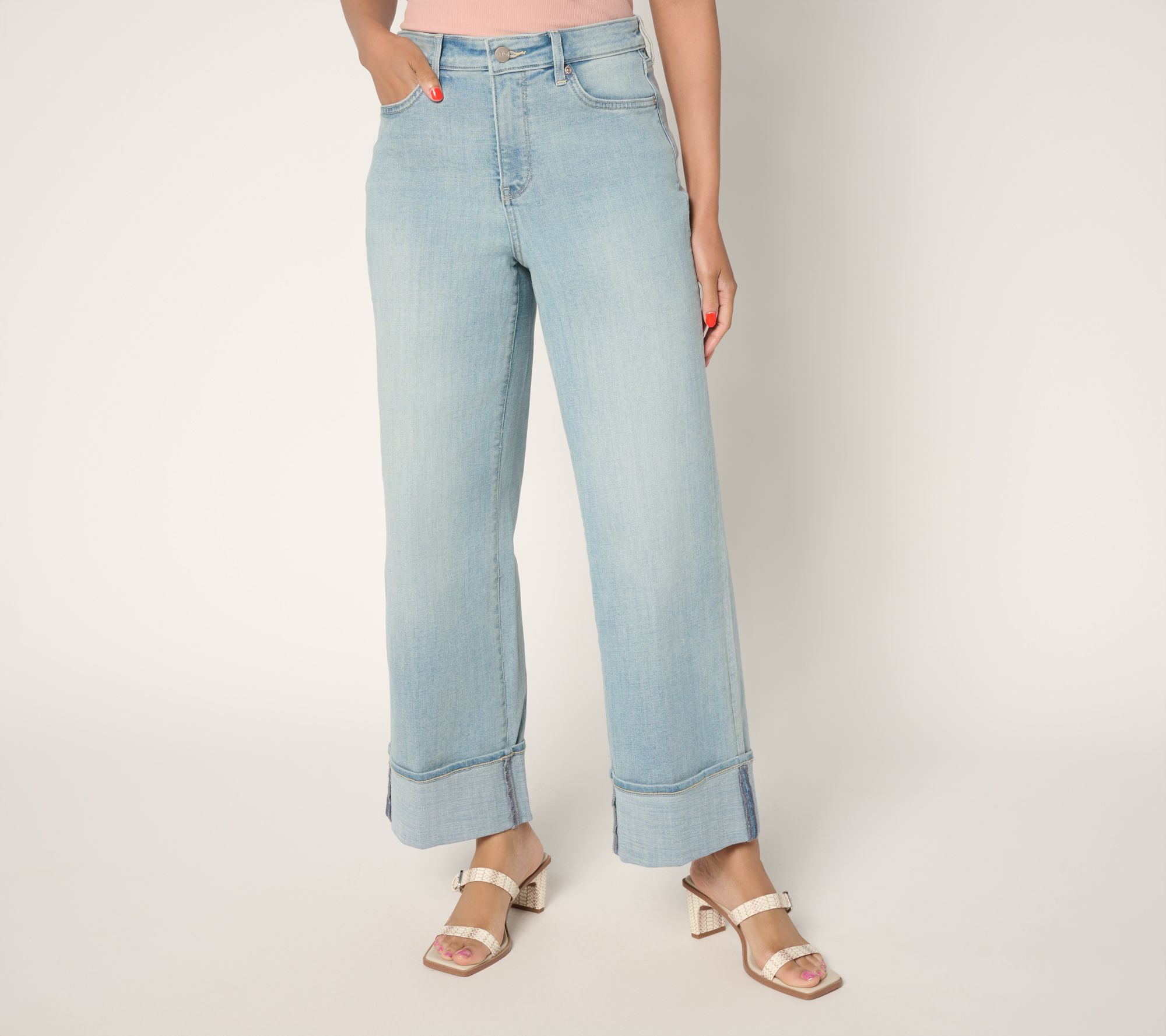 "As Is" NYDJ Teresa Petite Wide Leg Jean with Wide Cuff