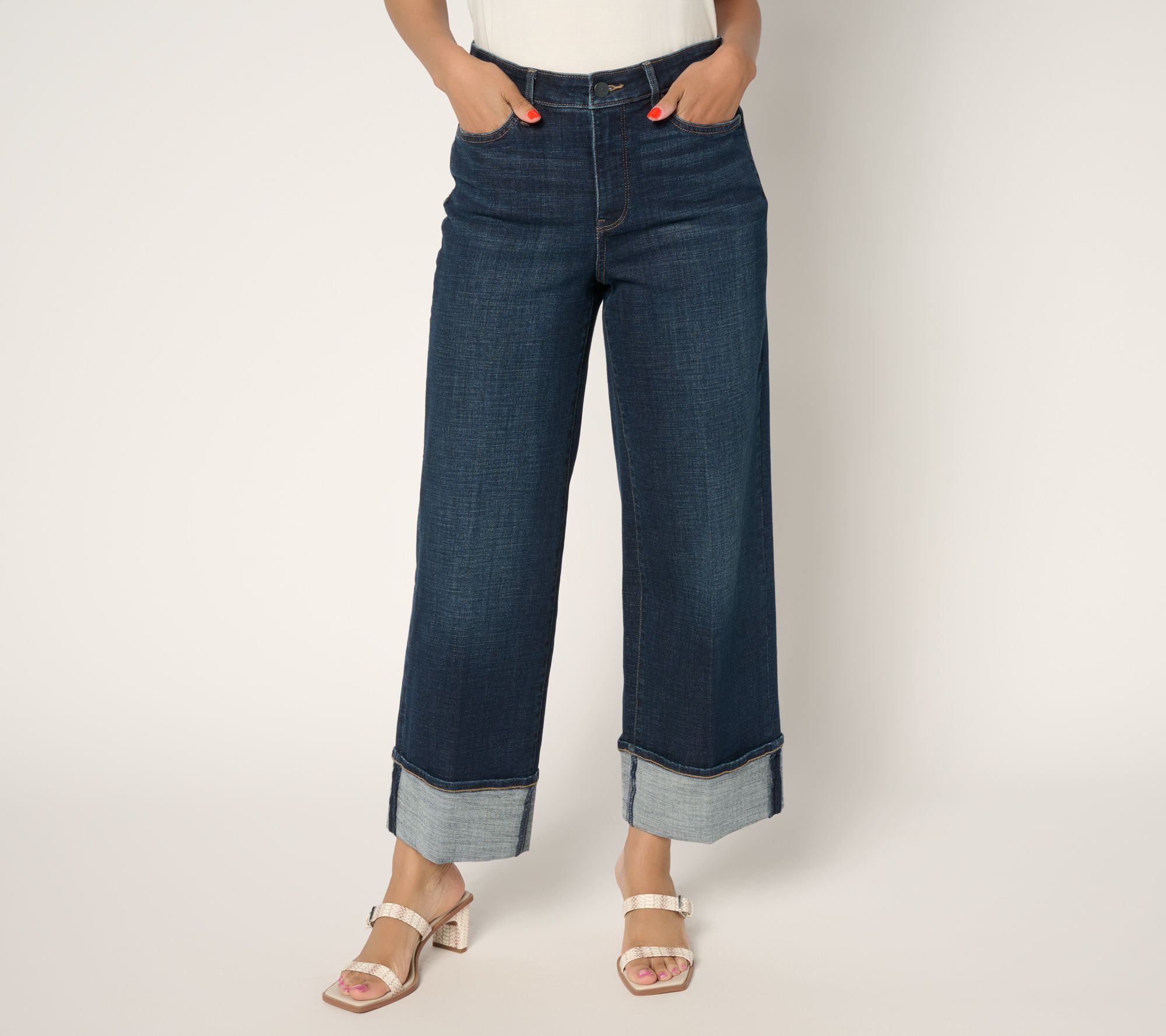 "As Is" NYDJ Teresa Petite Wide Leg Jean with Wide Cuff